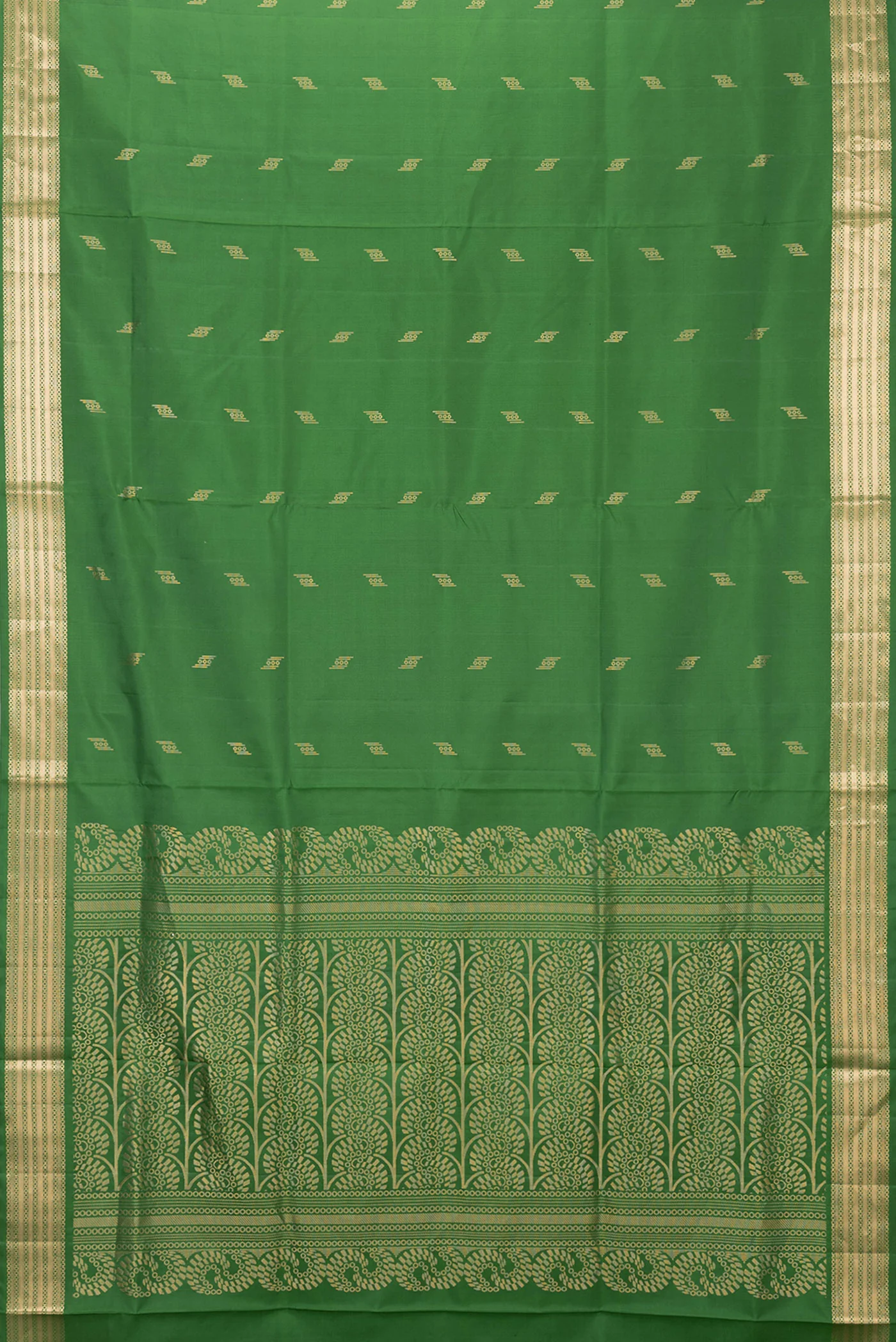 Green Soft Silk Saree - Image 6