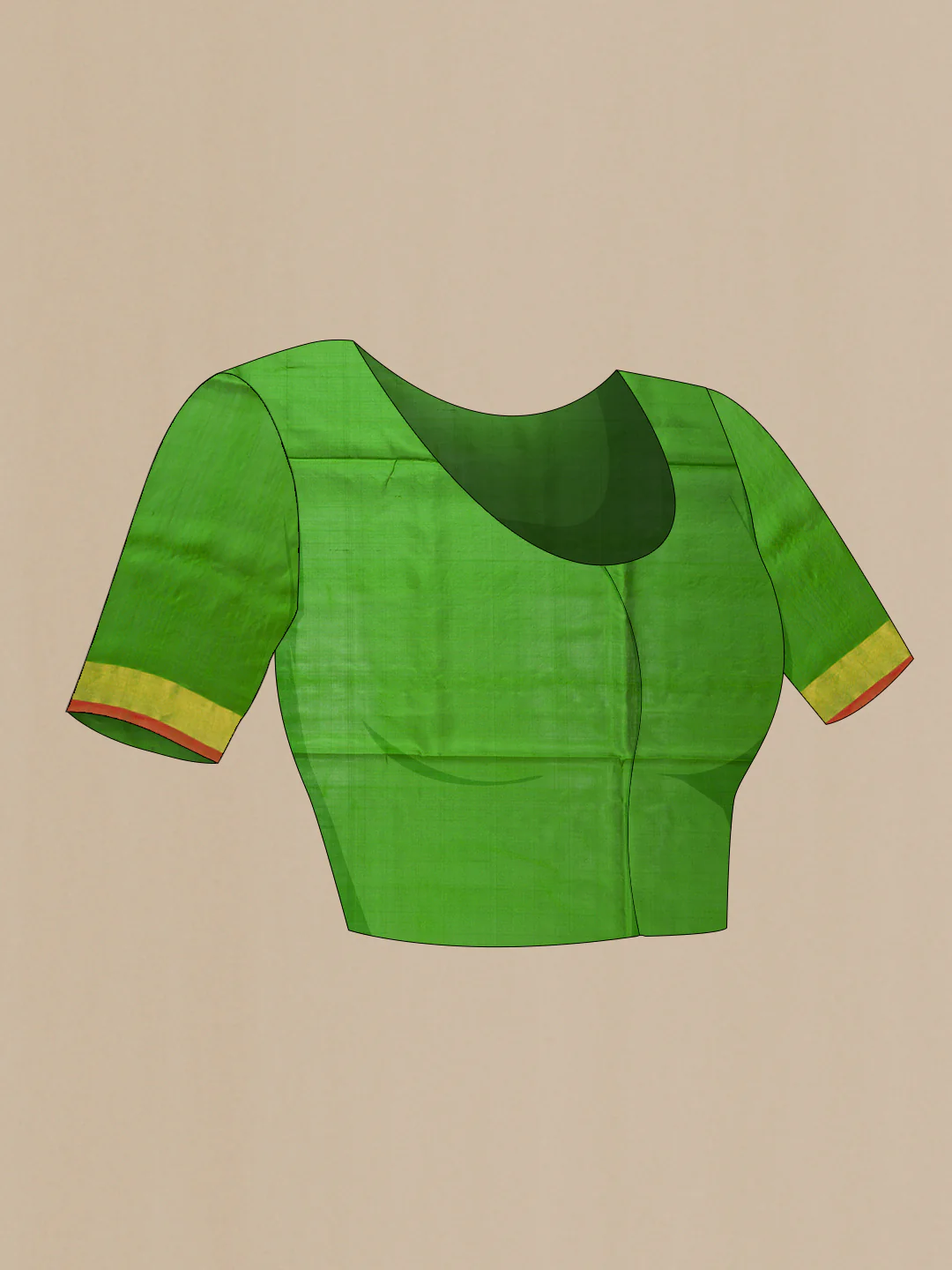 Green Uppada Silk Saree - Image 5