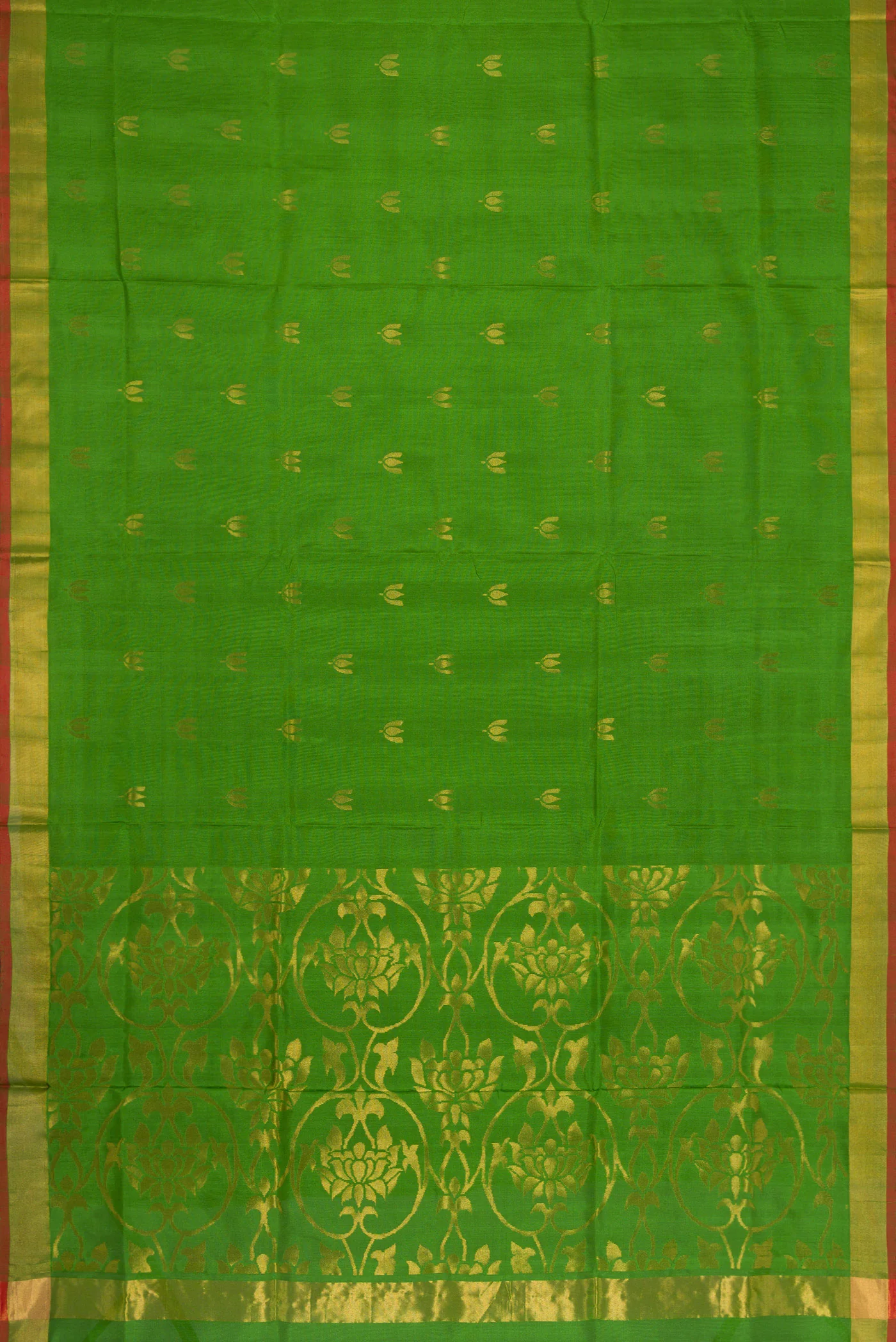 Green Uppada Silk Saree - Image 6
