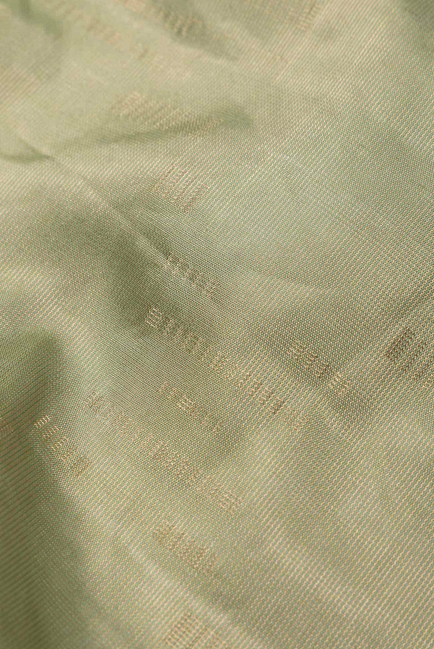 Green Dual Tone Soft Silk Saree - Image 3
