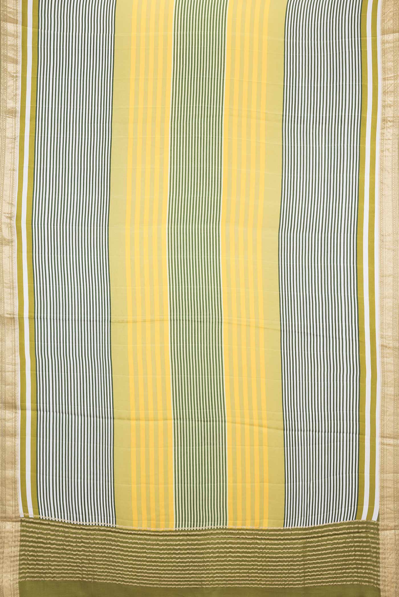 Green Satin Silk Saree - Image 6