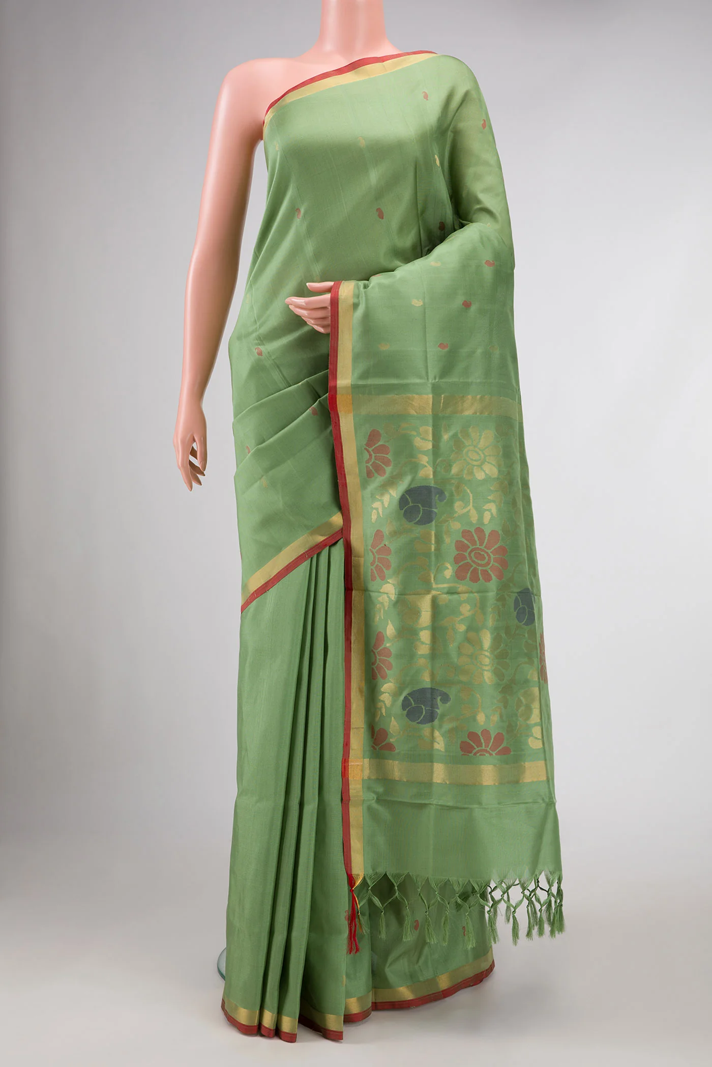 Sage Green Uppada Silk Saree