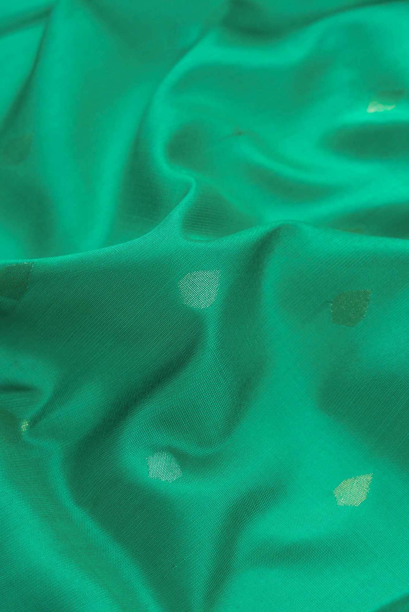 Sea Green Uppada Silk Saree - Image 3