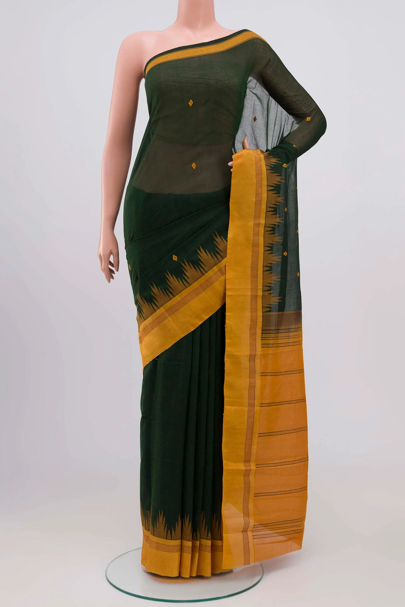 Green Kanchi Cotton Saree