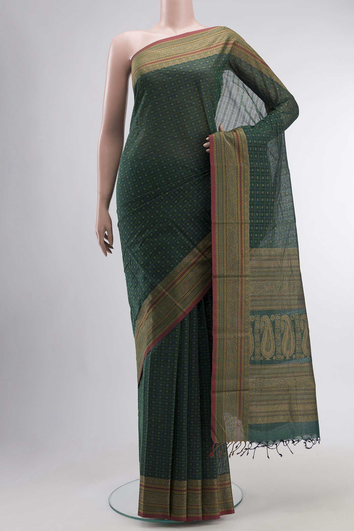 Green Kanchi Cotton Saree