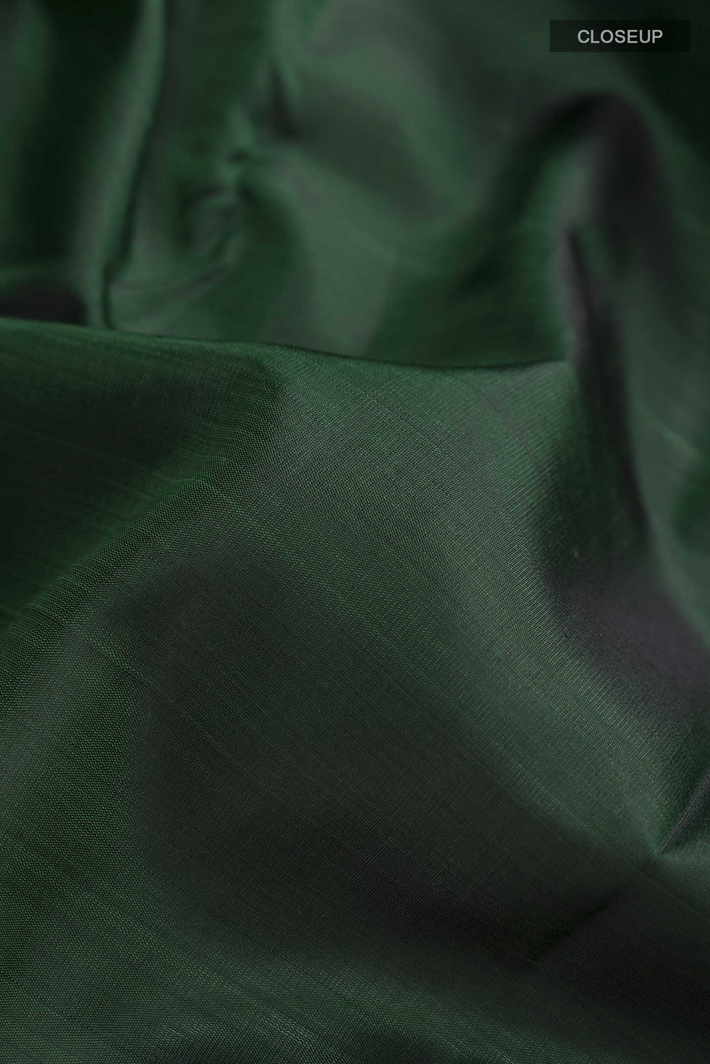 Green Kanchipuram Silk Saree - Image 2