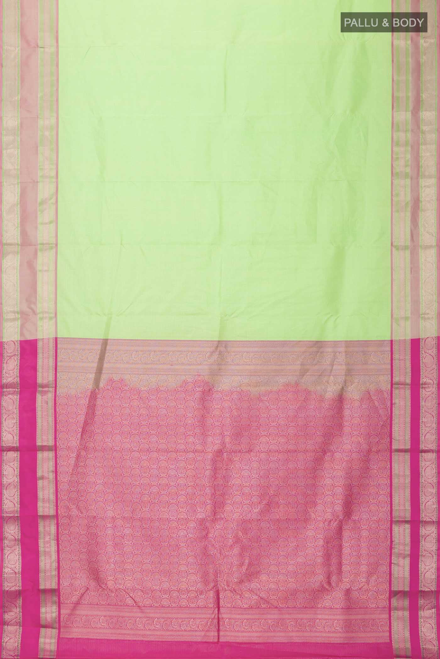 Green Kanchipuram Silk Saree - Image 6