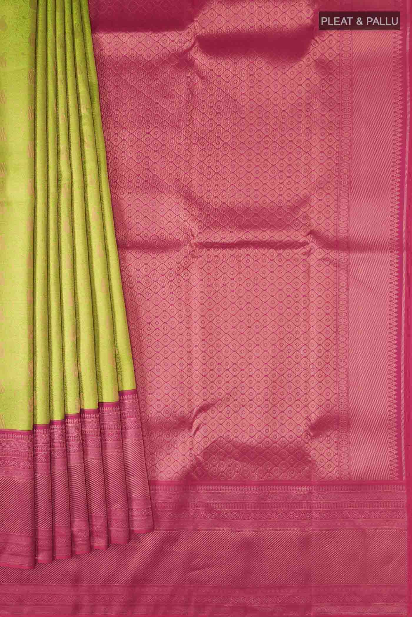 Green Kanjivaram Silk Saree - Image 4