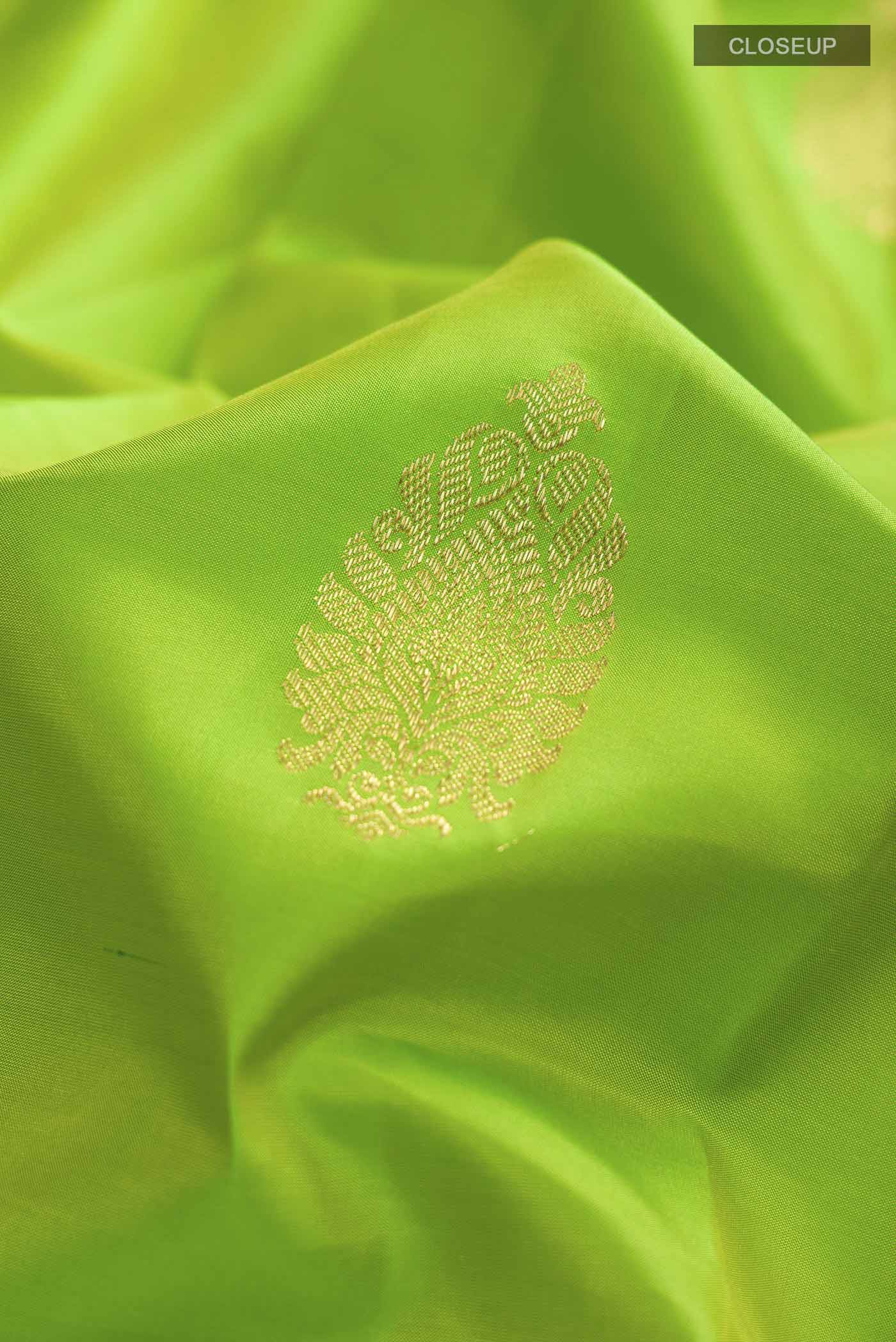 Green Kanchipuram Silk Saree - Image 2