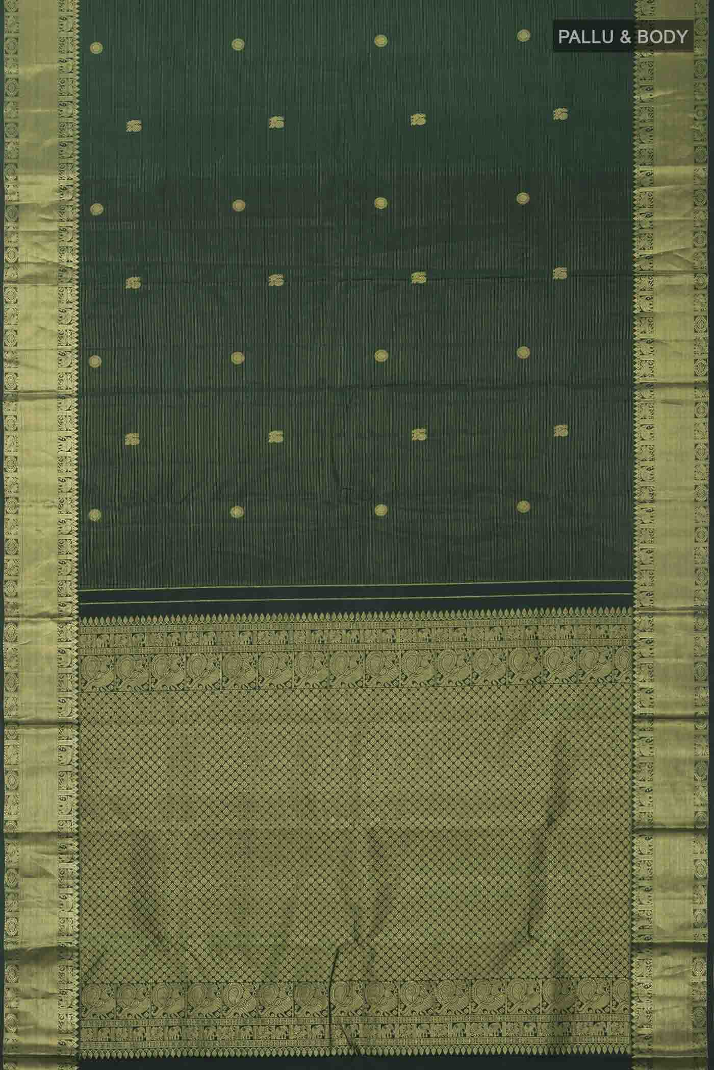 Green Kanjivaram Silk Saree - Image 6