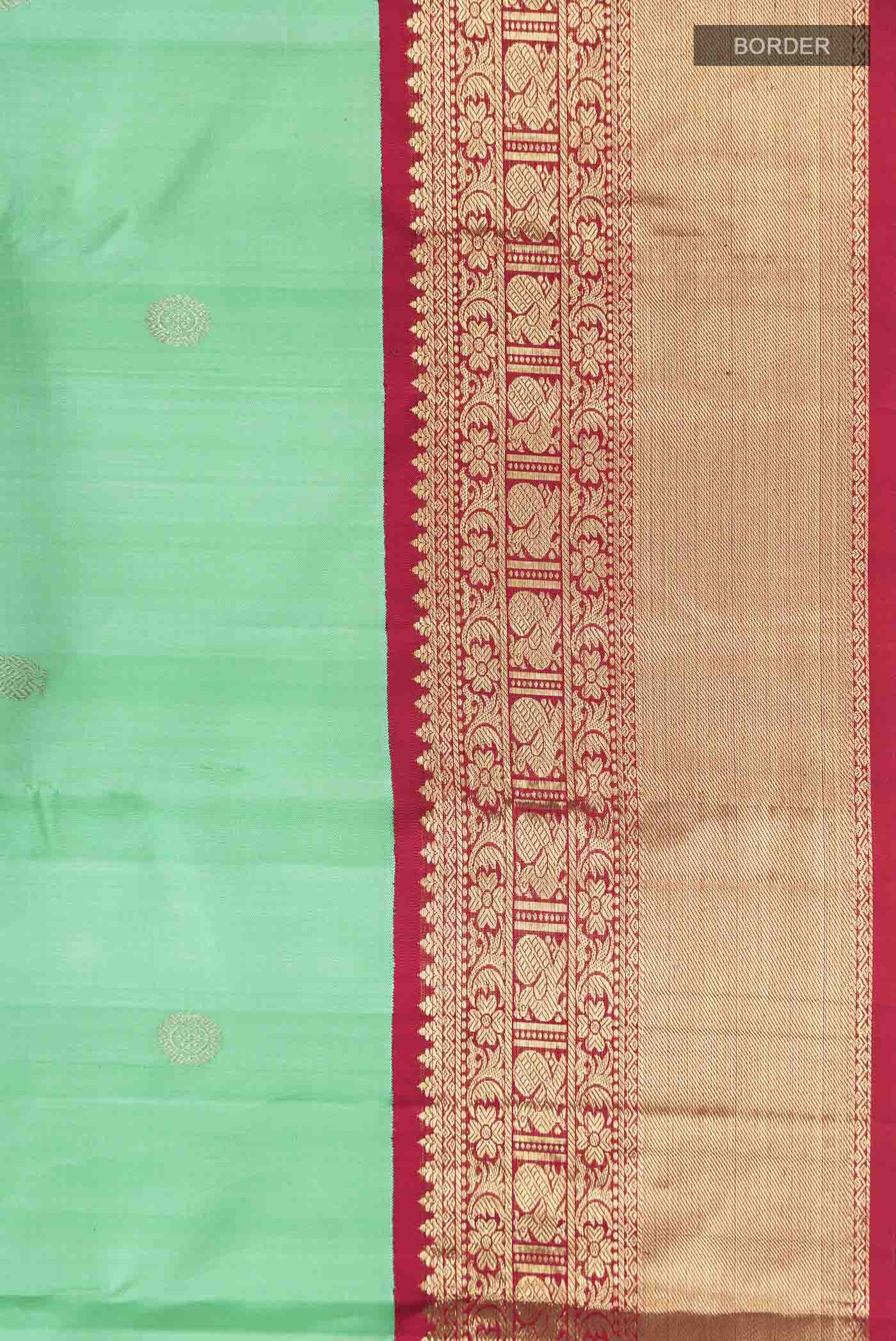 Green Kanjivaram Silk Saree - Image 3
