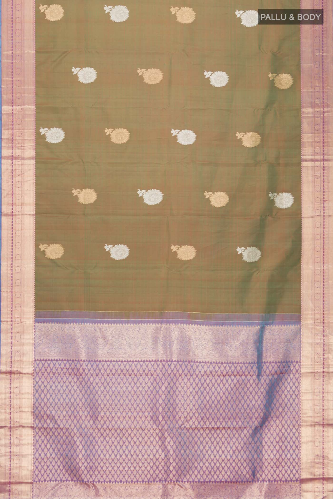 Green Kanjivaram Silk Saree - Image 6