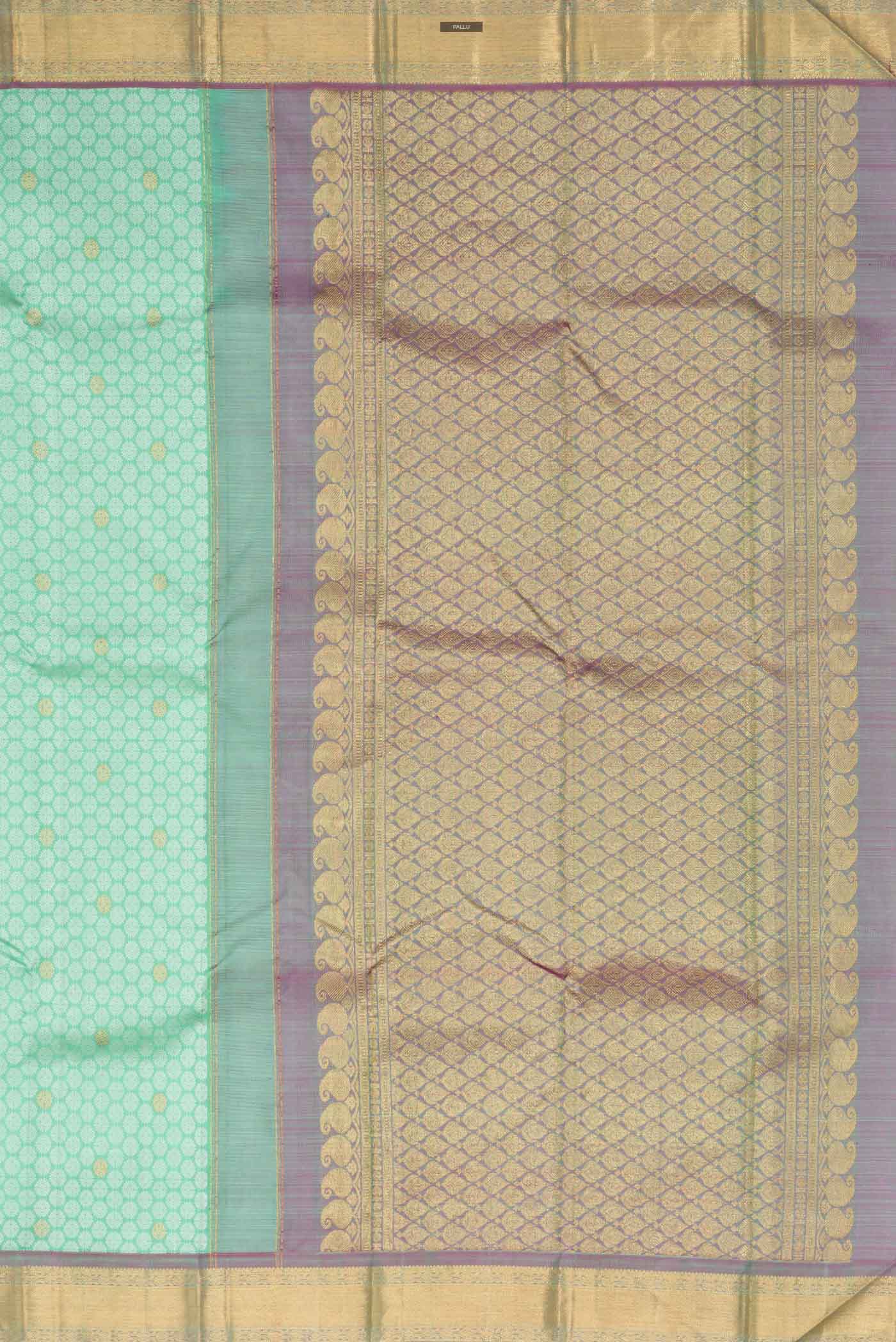 Green Kanchipuram Silk Saree - Image 7