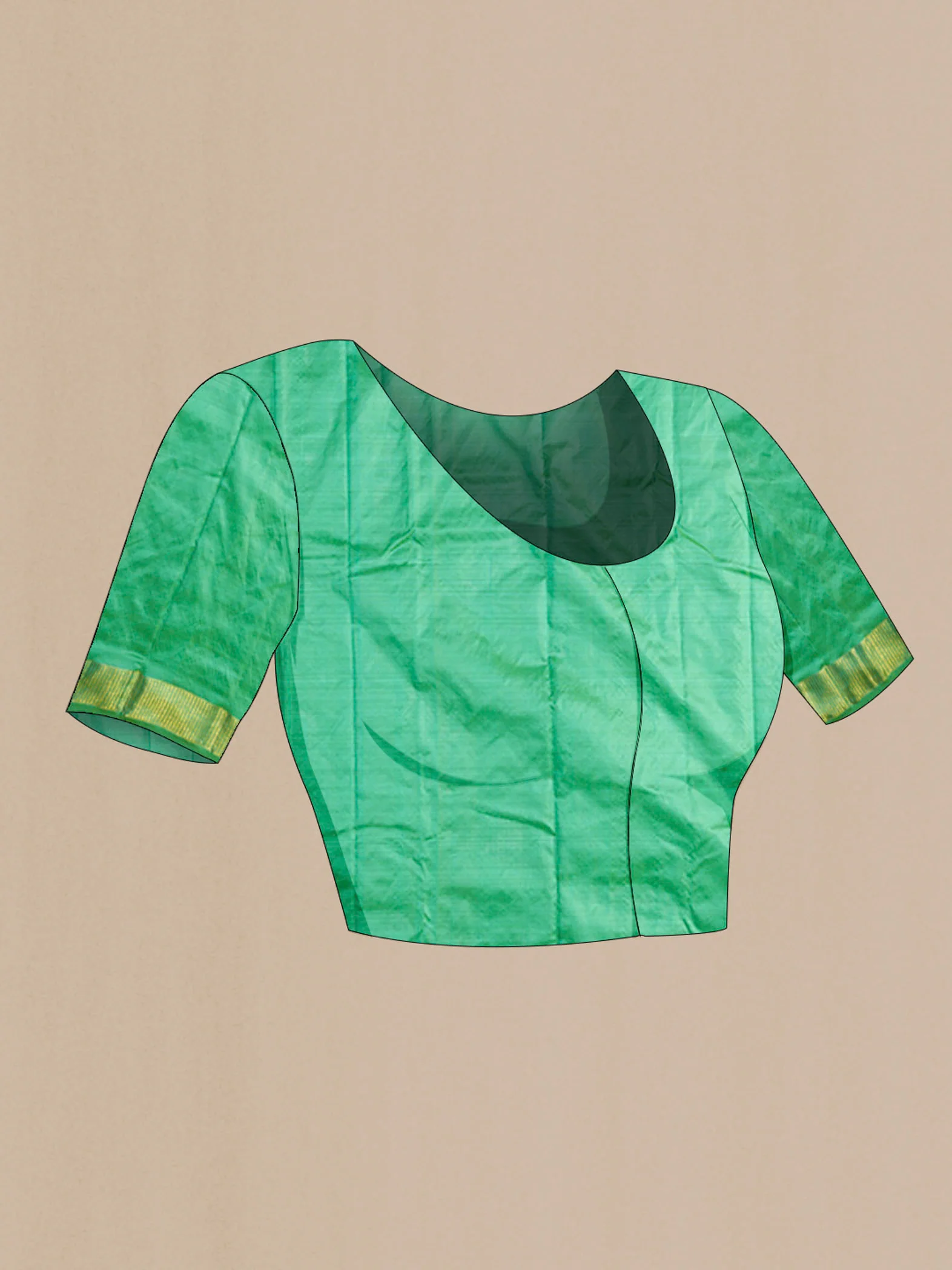 Green Kanjivaram Silk Saree - Image 5