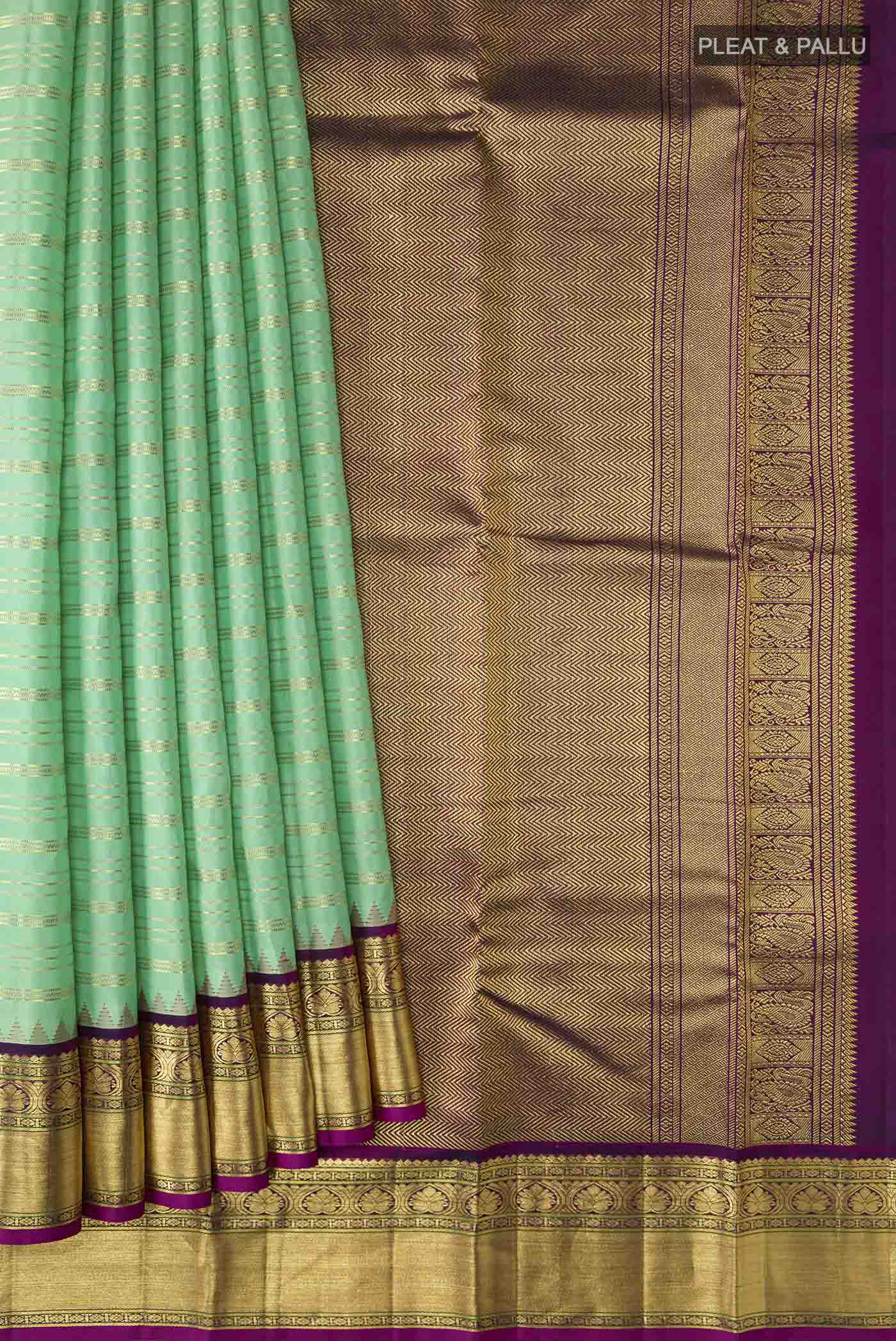 Green Kanjivaram Silk Saree - Image 4