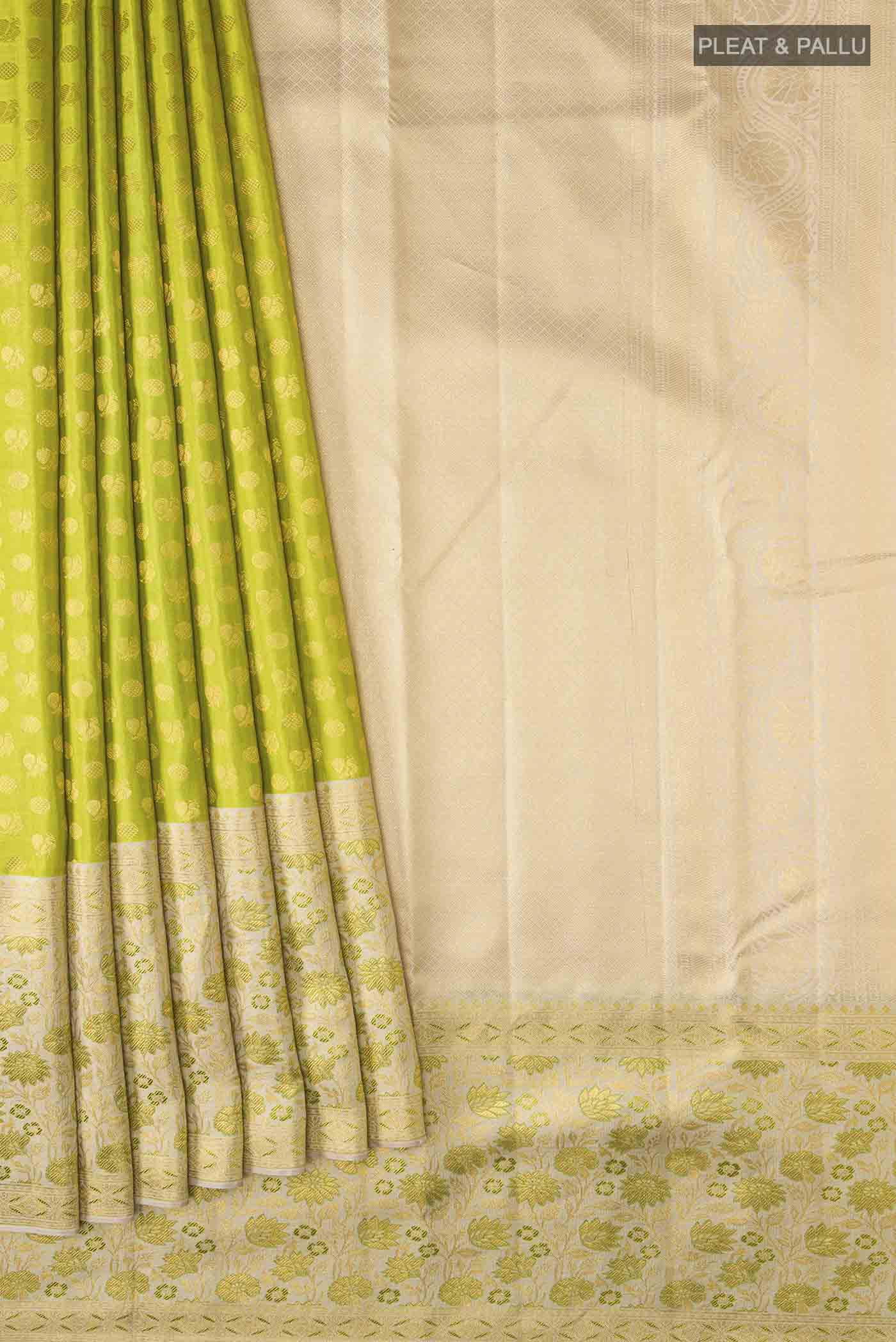 Green Kanjivaram Silk Saree - Image 4