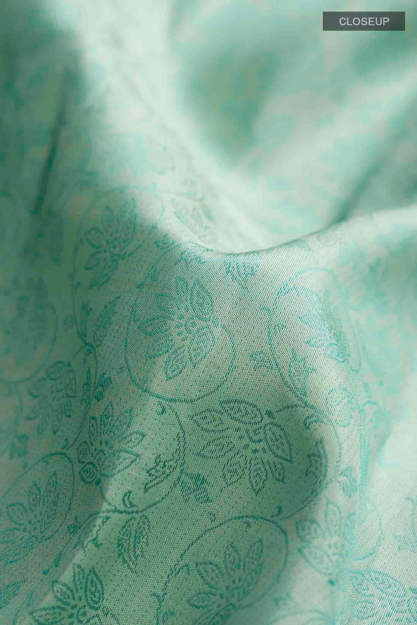 Green Kanchipuram Silk Saree - Image 2