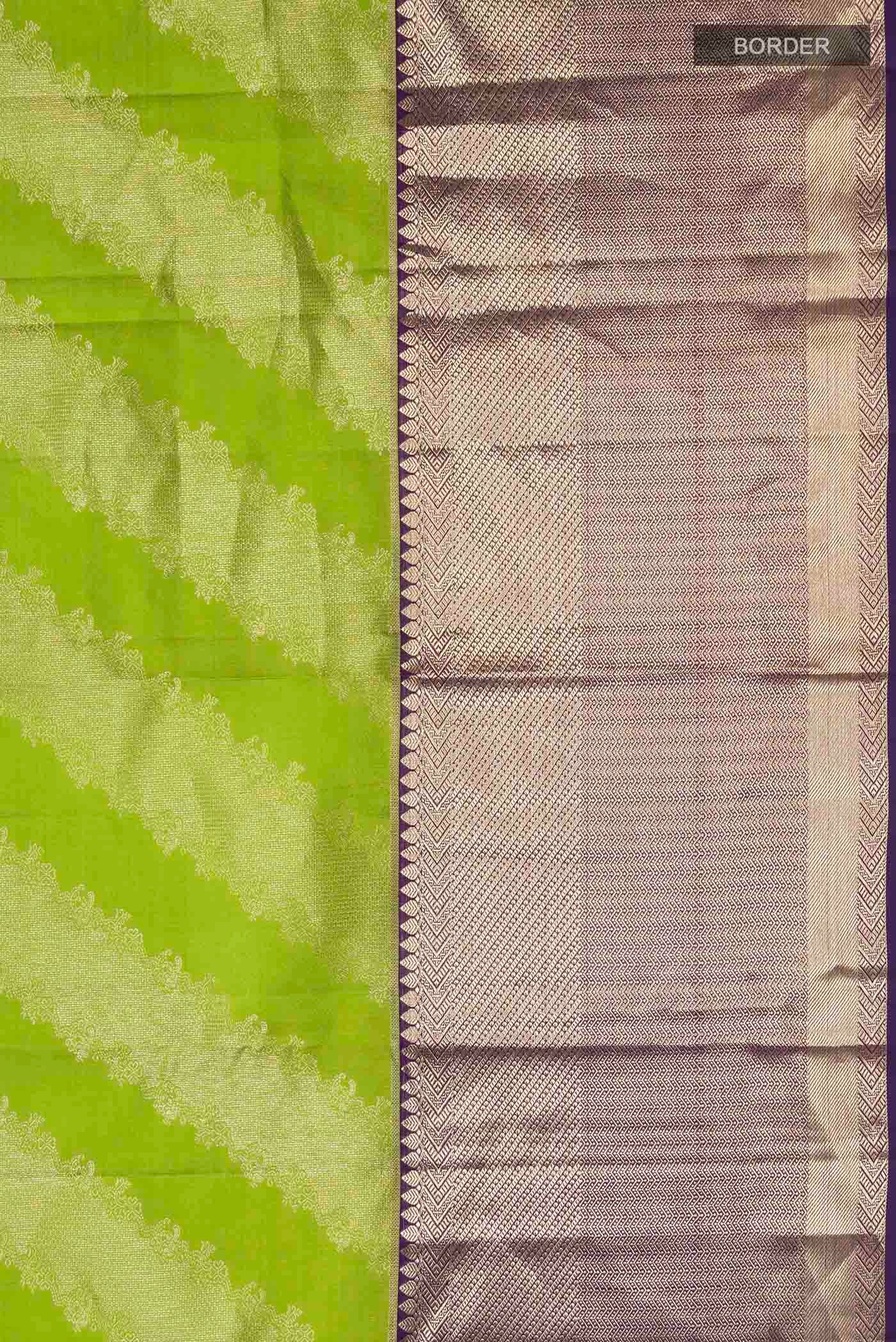 Green Kanchipuram Silk Saree - Image 3