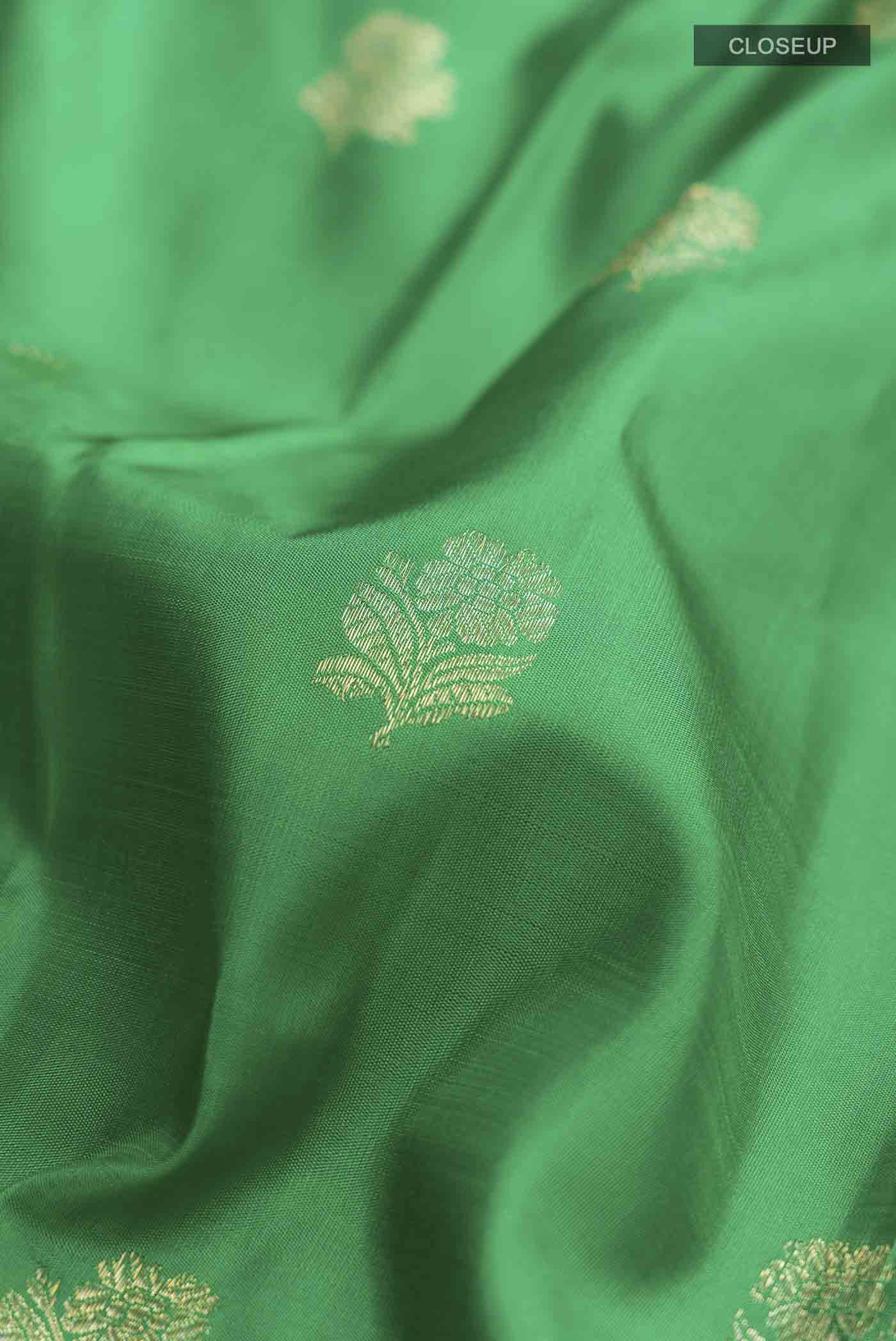 Green Kanjivaram Silk Saree - Image 2