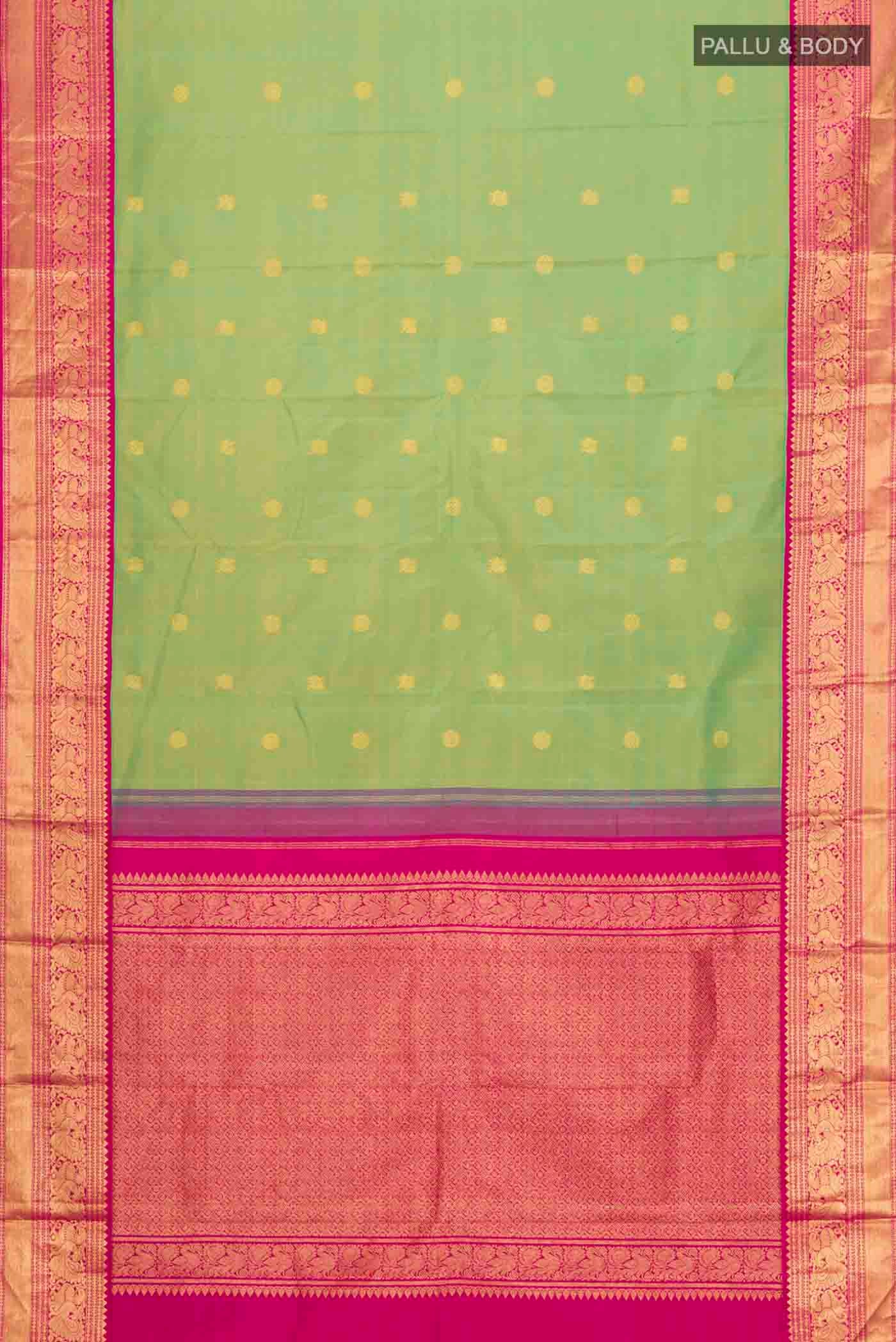 Green Kanjivaram Silk Saree - Image 6