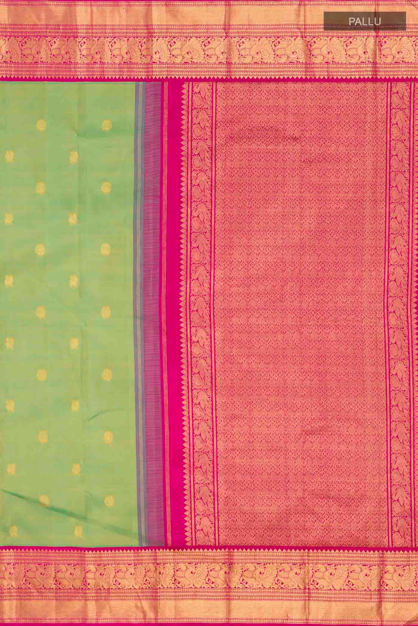 Green Kanjivaram Silk Saree - Image 7