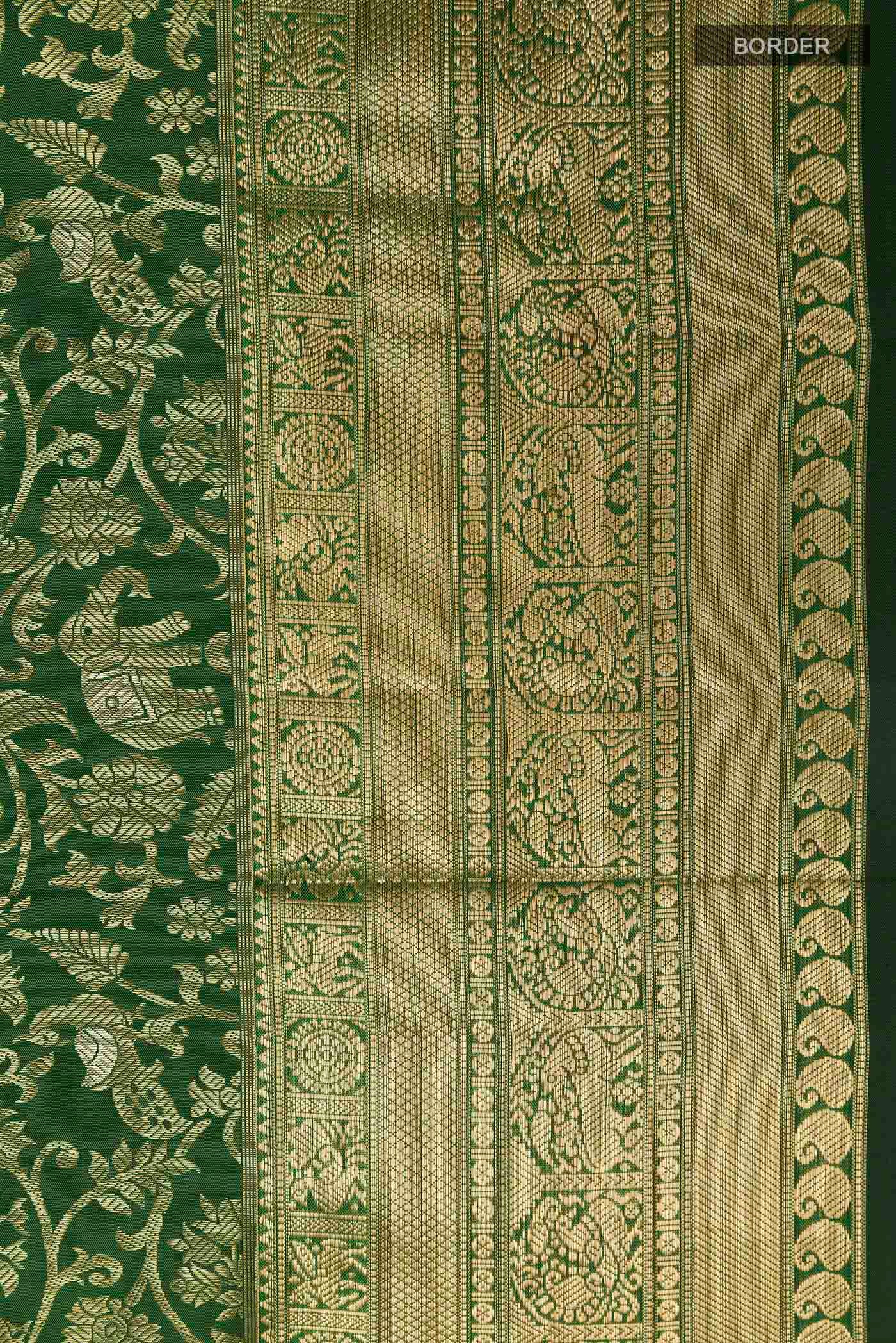 Green Kanjivaram Silk Saree - Image 3