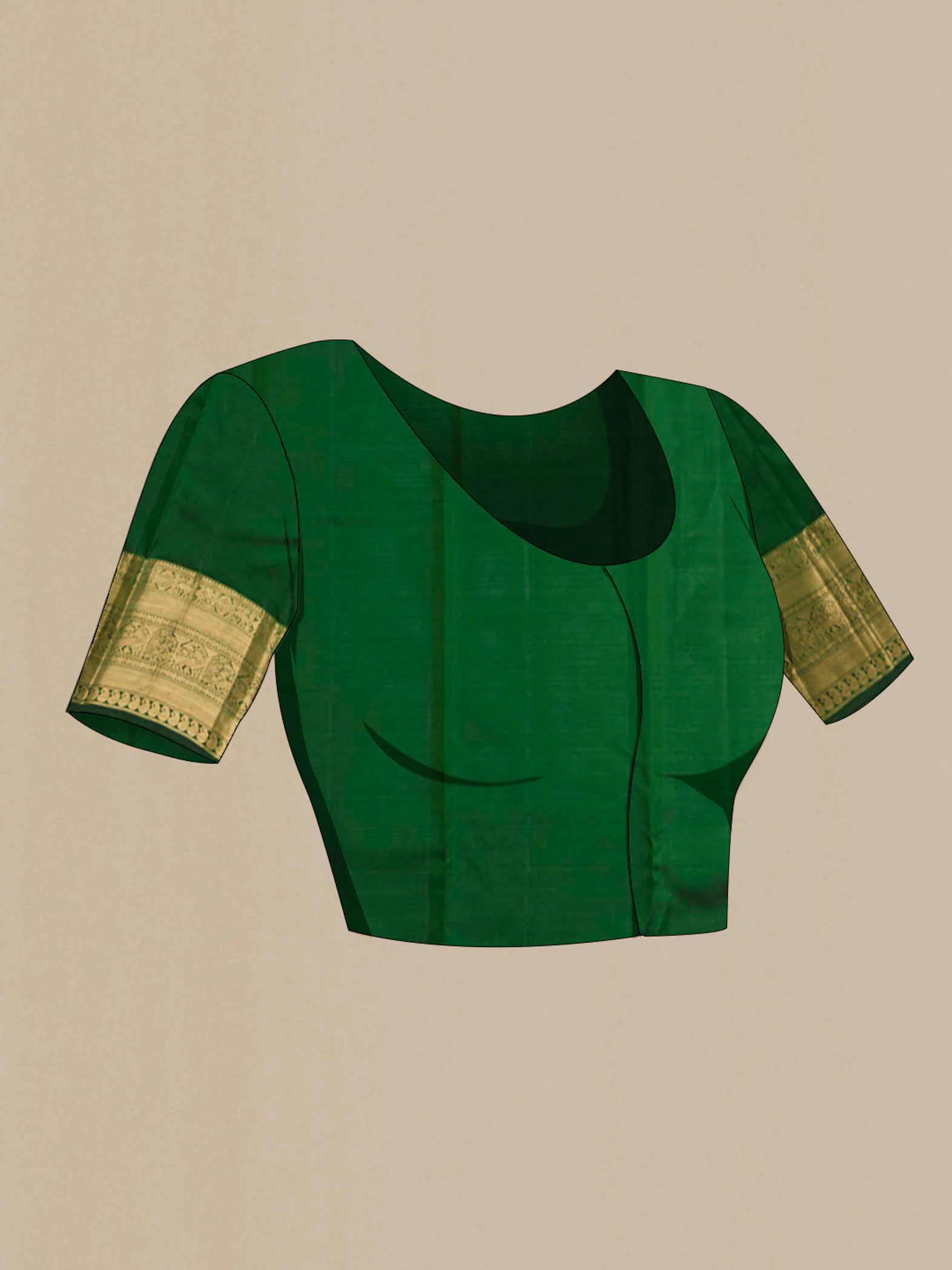 Green Kanjivaram Silk Saree - Image 5