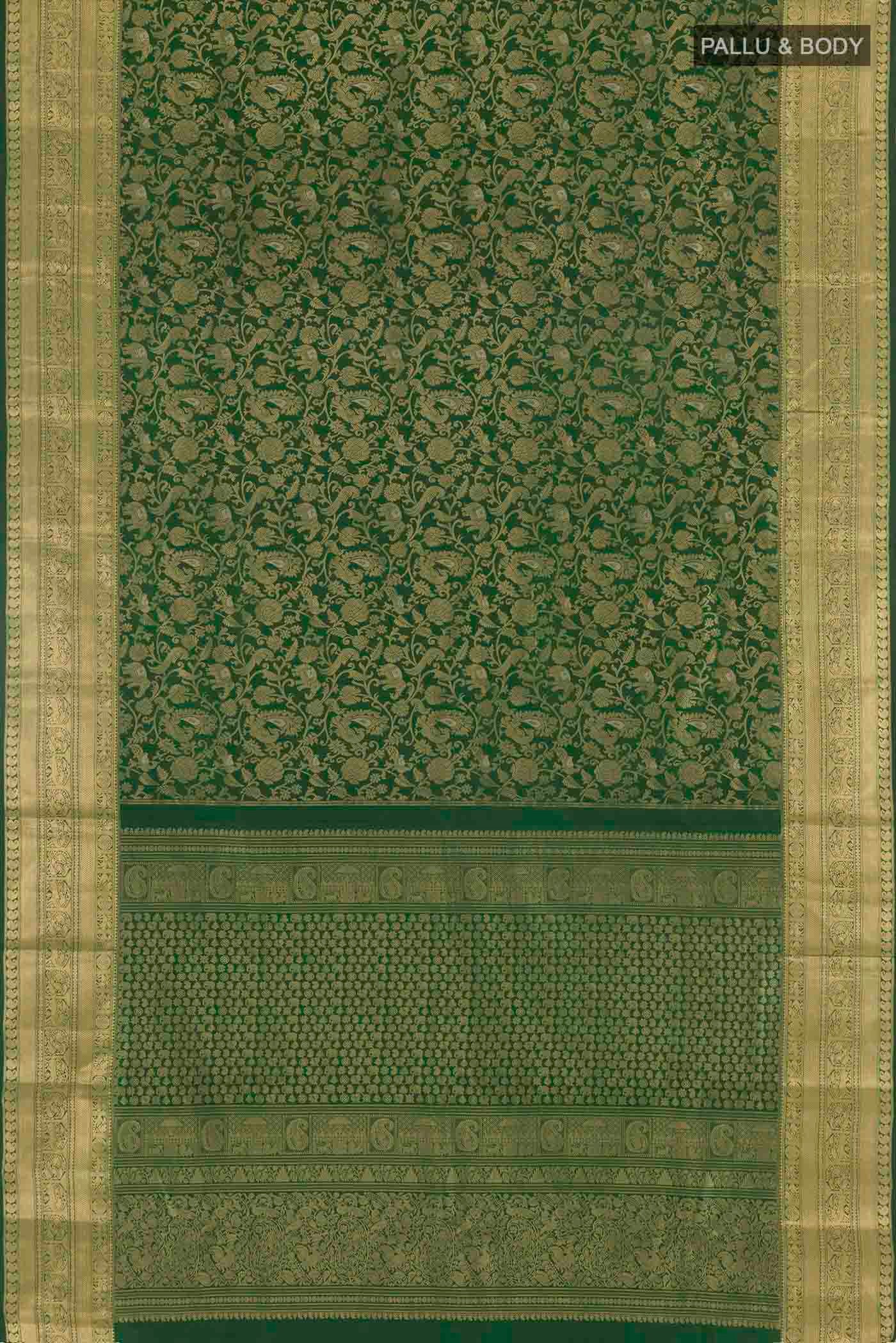 Green Kanjivaram Silk Saree - Image 6