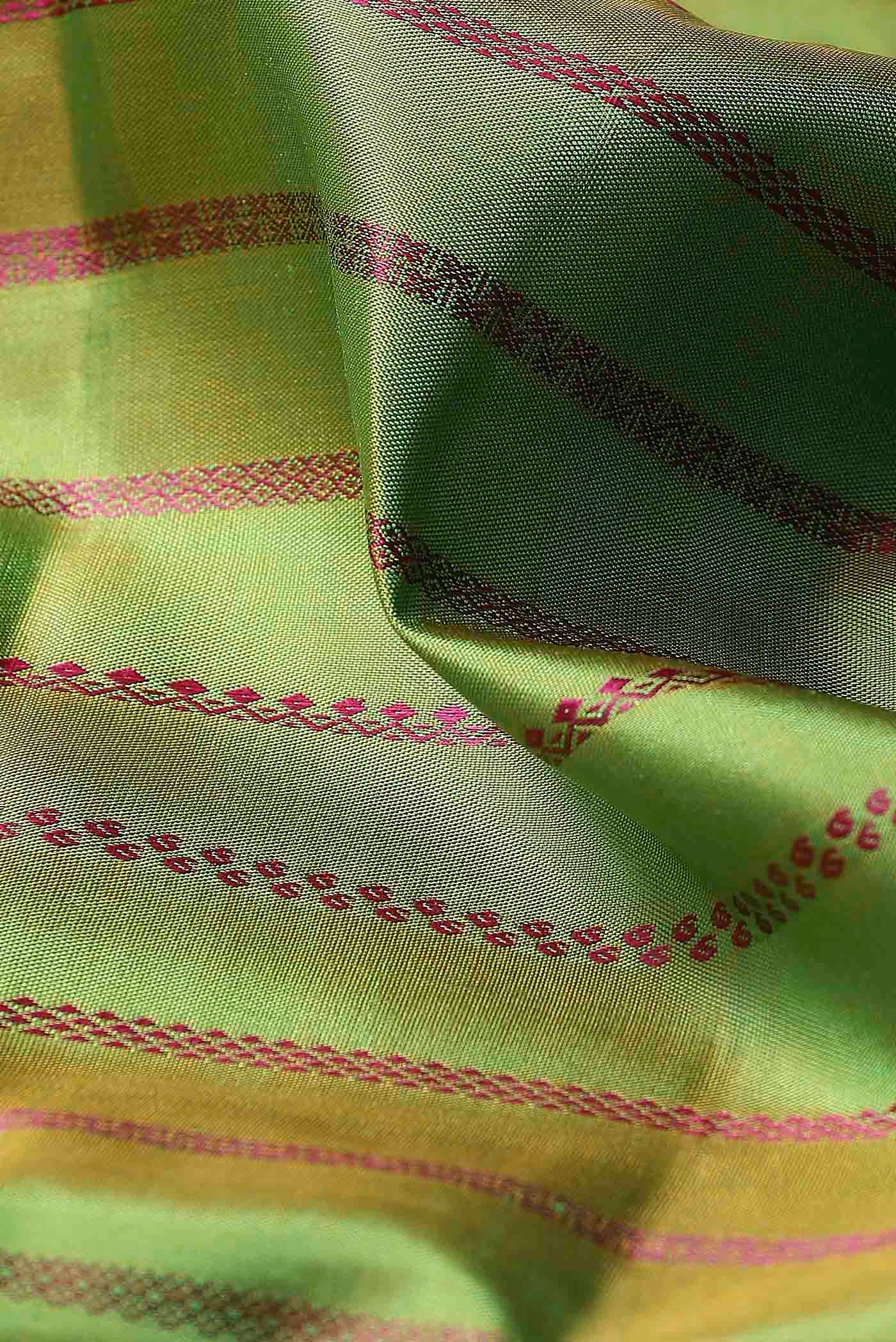 Green Kanjivaram Silk Saree - Image 3