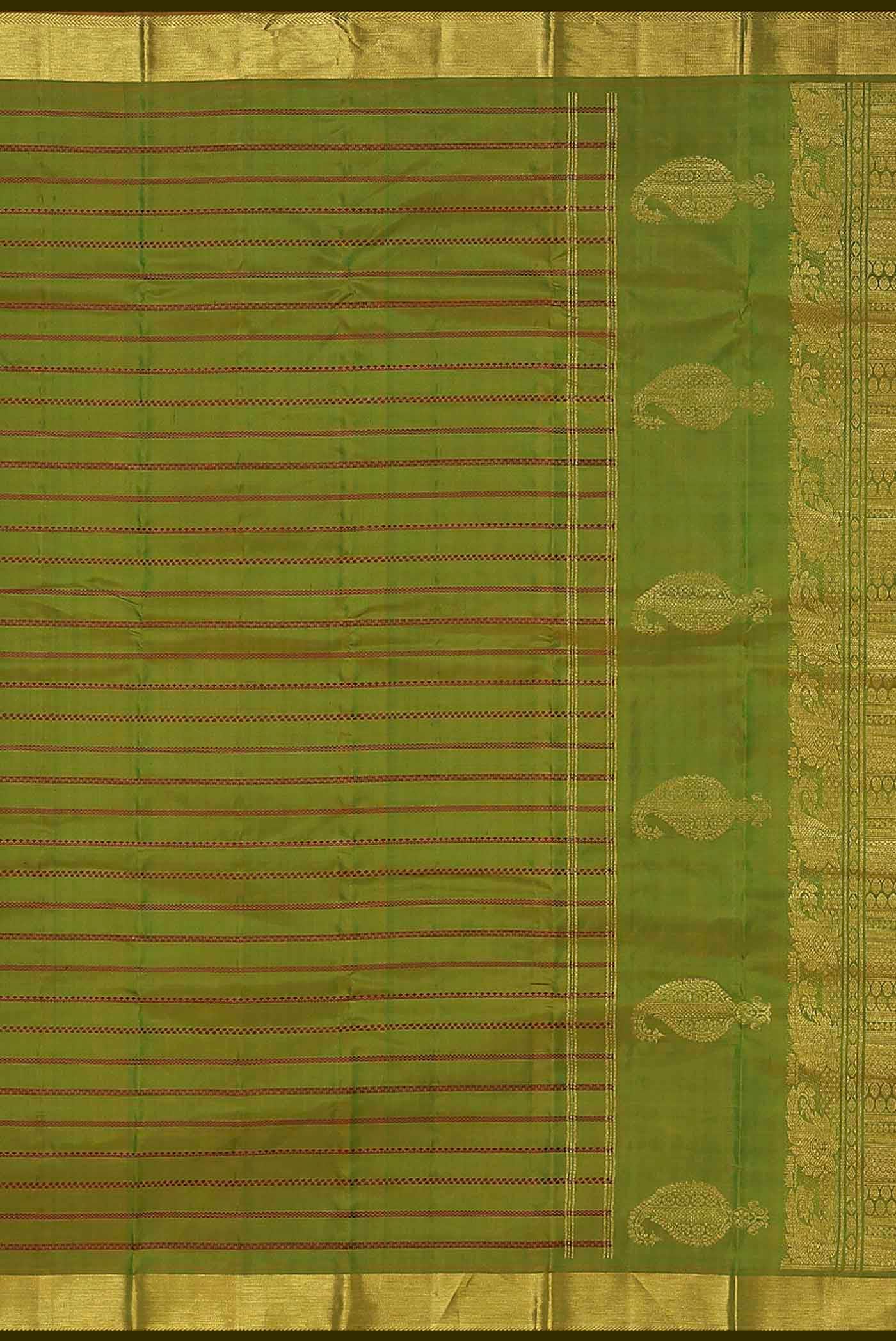 Green Kanjivaram Silk Saree - Image 5