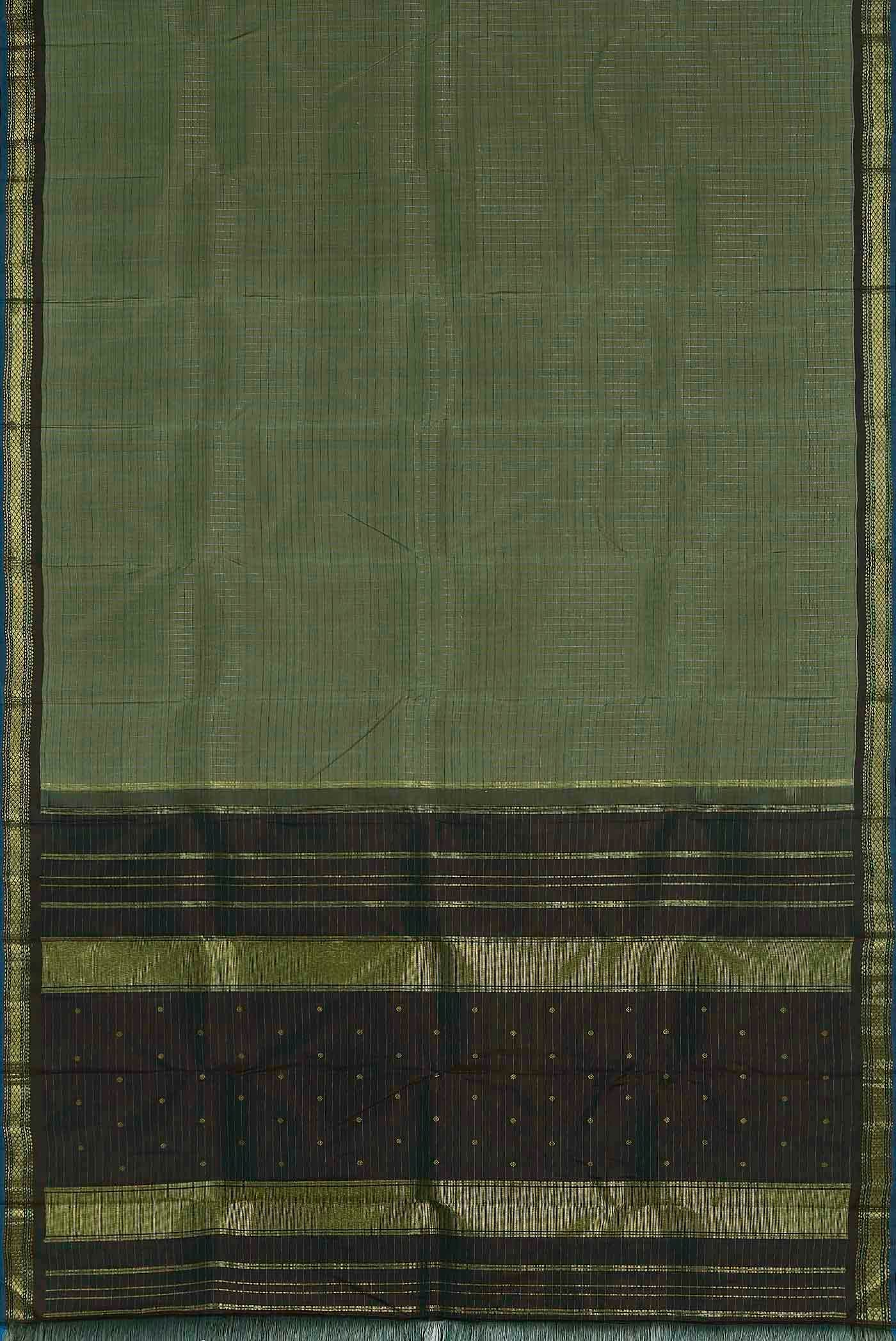 Green Kanjivaram Silk Saree - Image 4