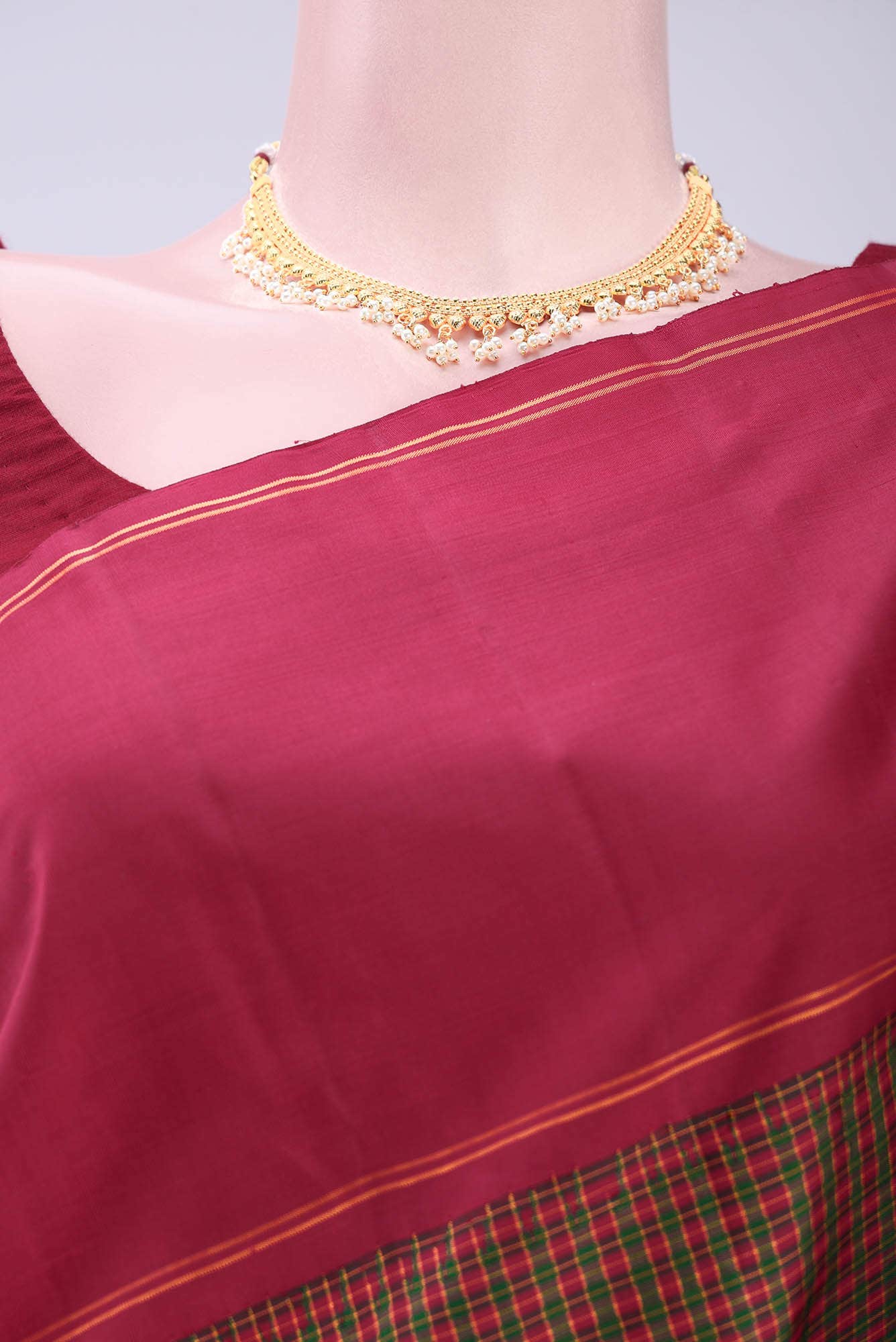 Multi Color Kanchipuram Silk Saree - Image 3