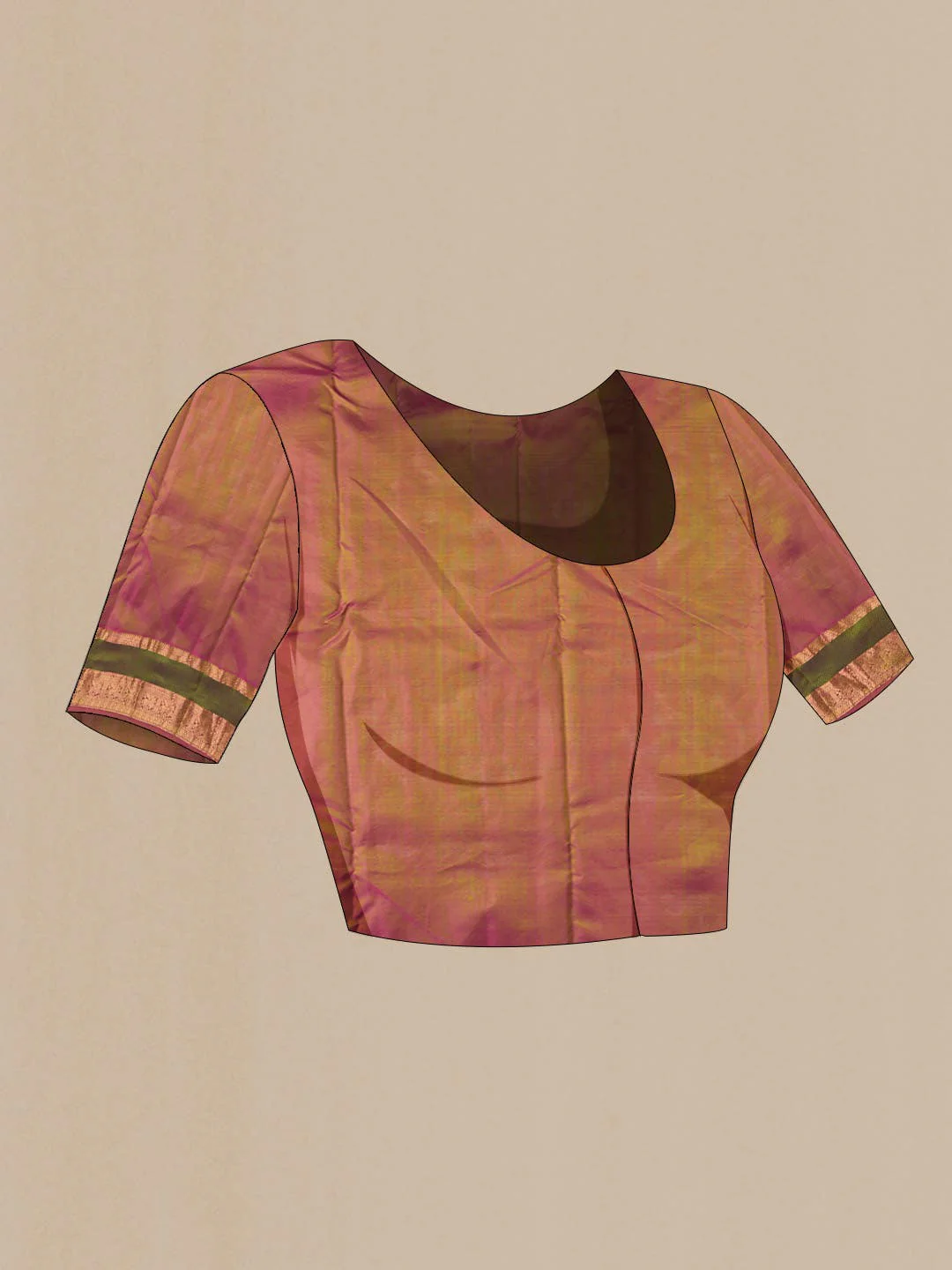 Green Kanchipuram Silk Saree - Image 6