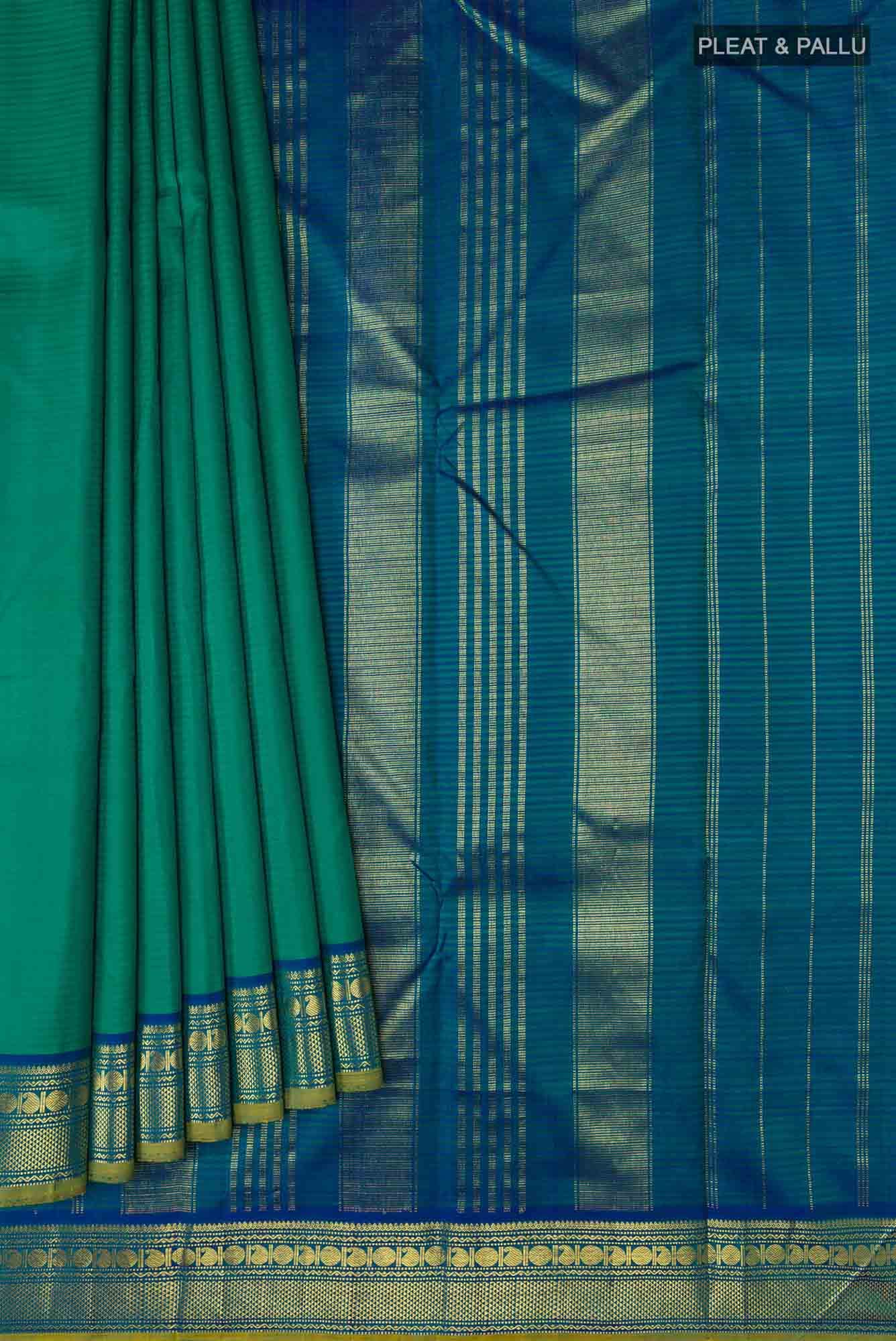 Green Kanjivaram Silk Saree - Image 2