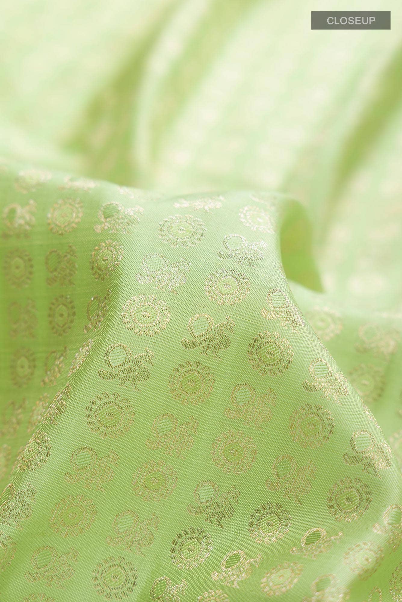Pista Green Kanjivaram Silk Saree - Image 3