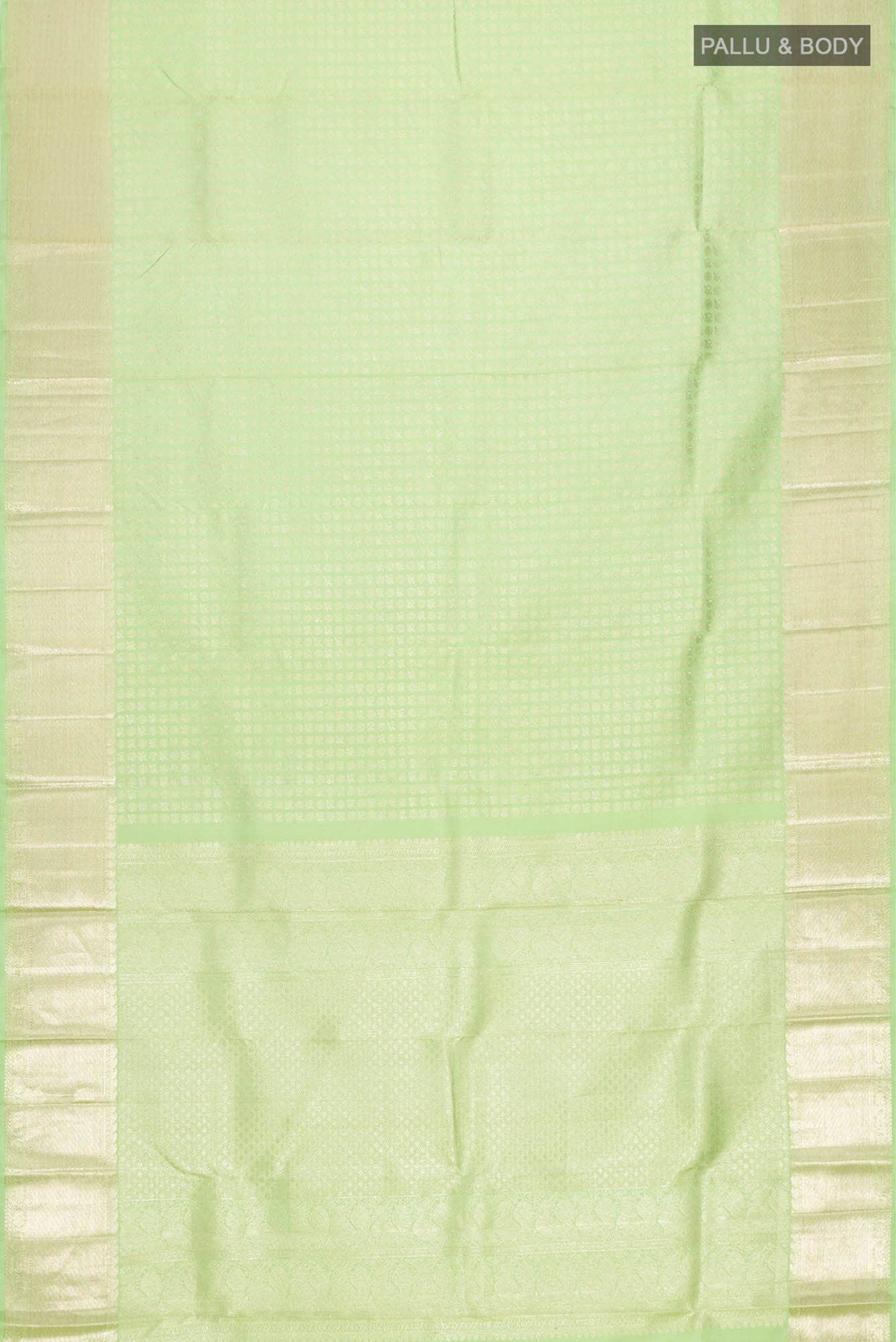 Pista Green Kanjivaram Silk Saree - Image 4