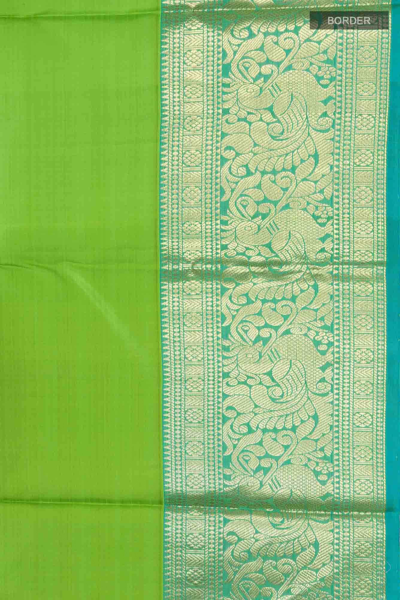 Green Kanjivaram Silk Saree - Image 5
