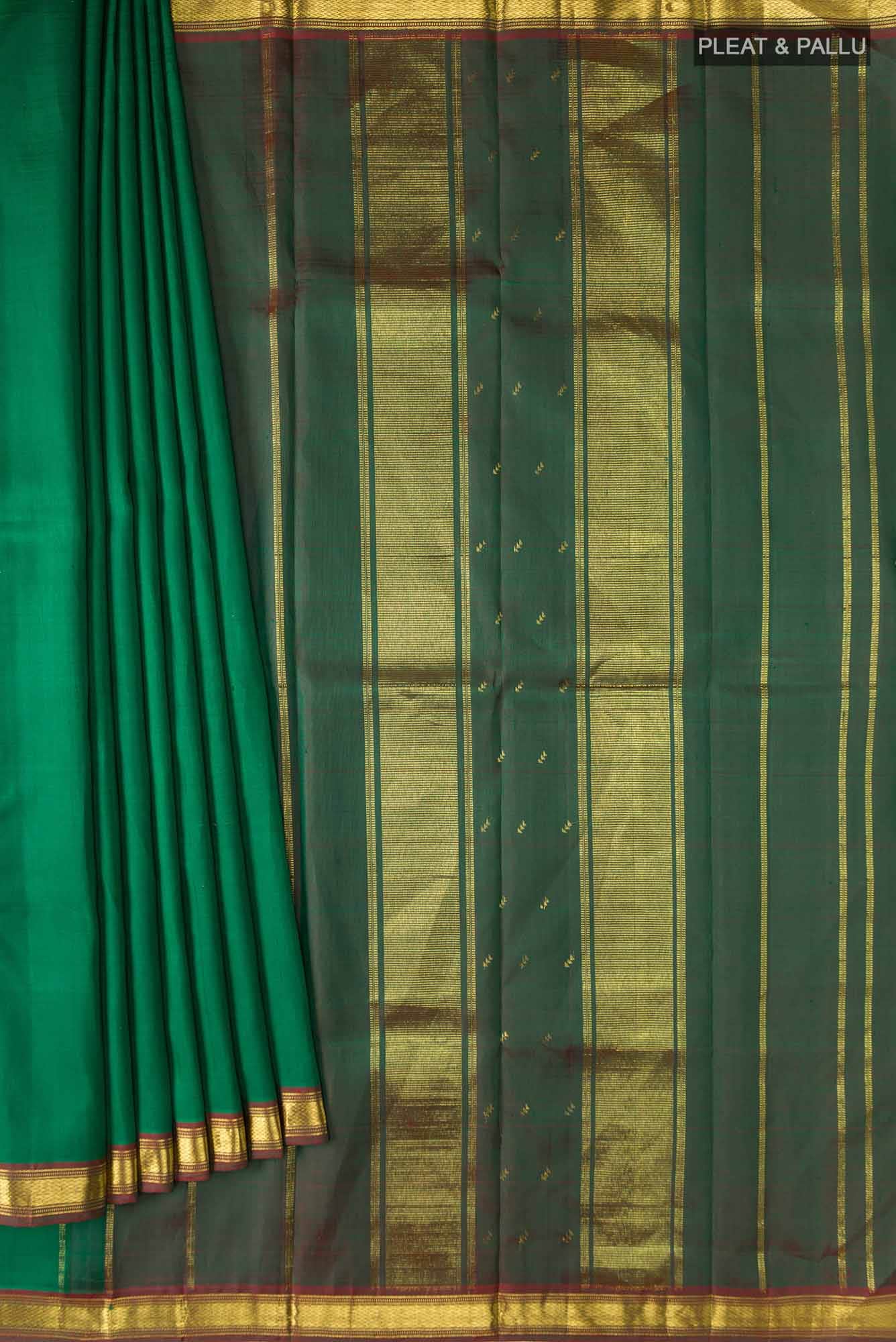 Green Kanjivaram Silk Saree - Image 2
