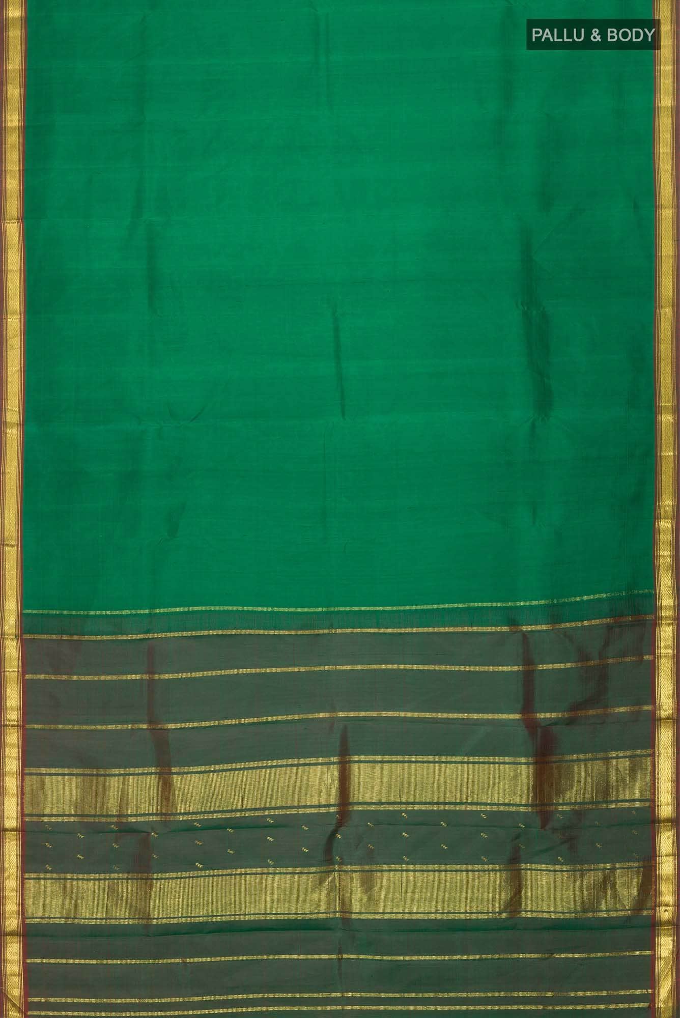 Green Kanjivaram Silk Saree - Image 4