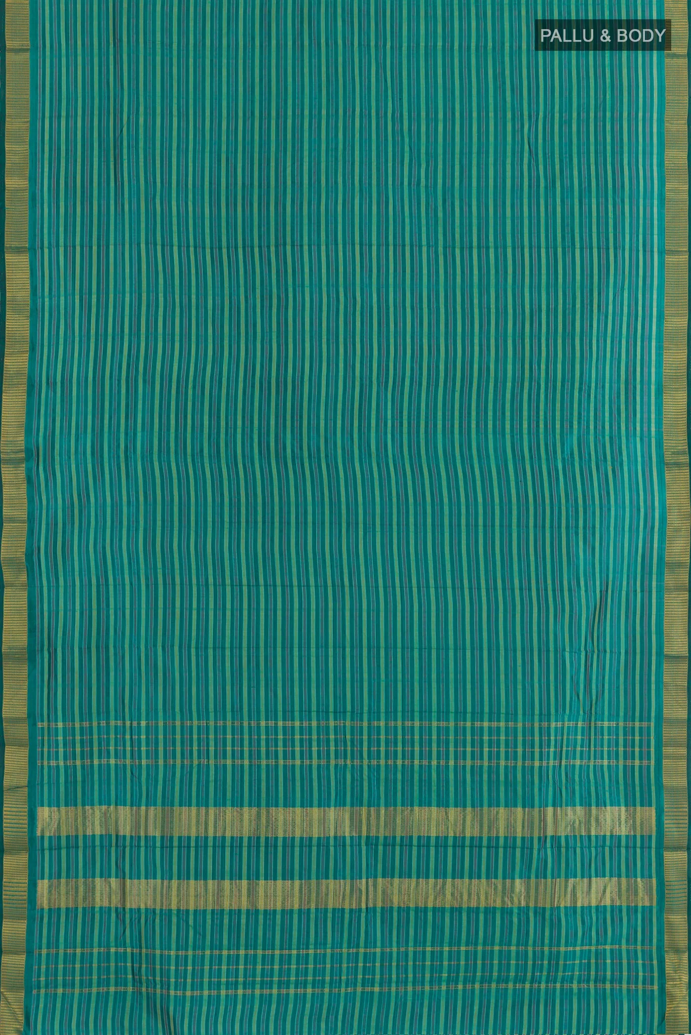 Green Kanchipuram Silk Saree - Image 3