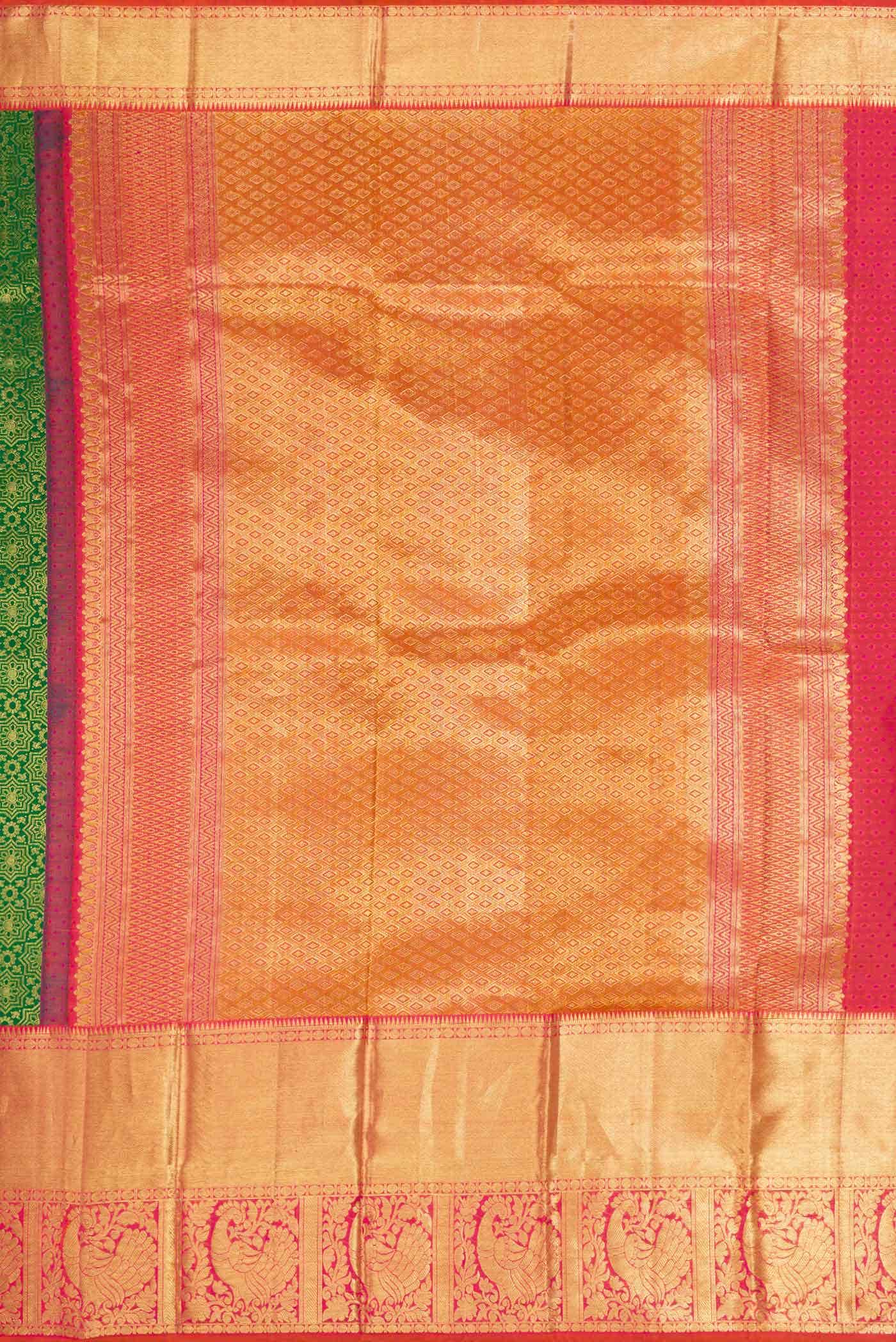 Green Kanchipuram Silk Saree - Image 5