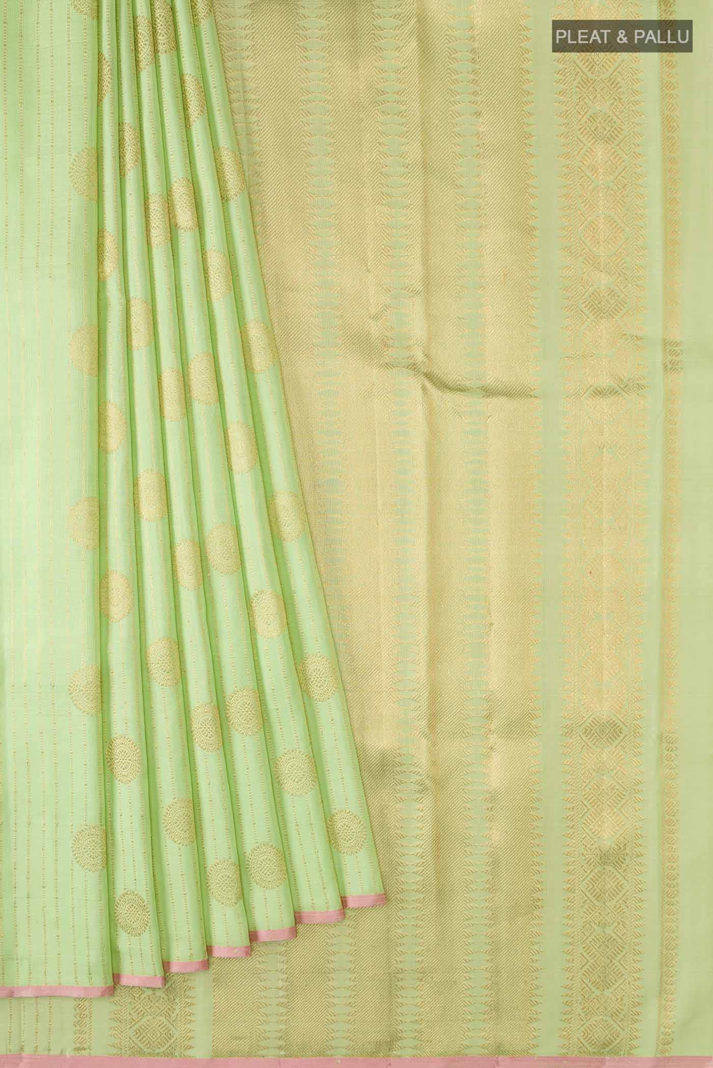 Green Kanjivaram Silk Saree - Image 2