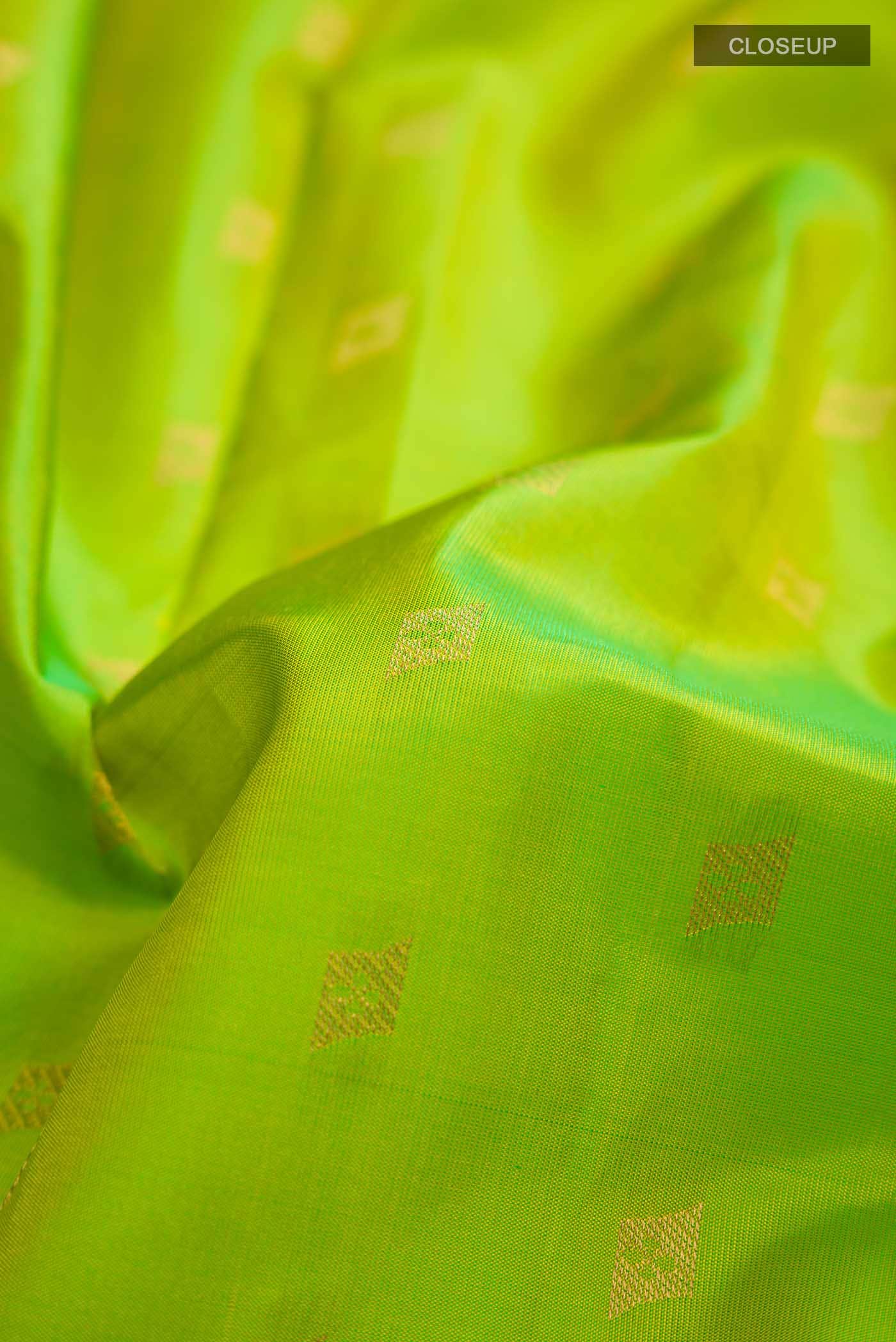 Green Kanchipuram Silk Saree - Image 3