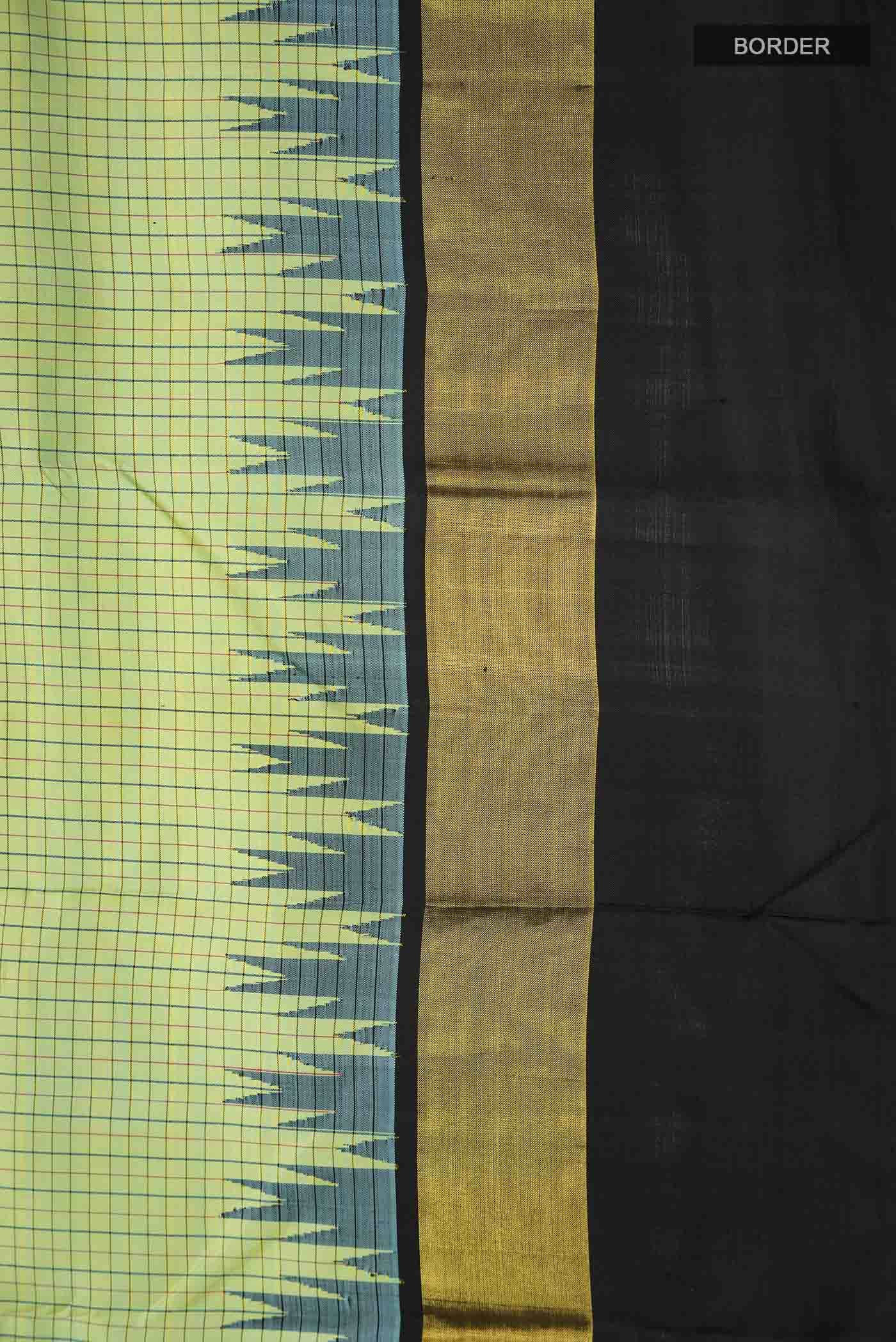 Green Kanchipuram Silk Saree - Image 5