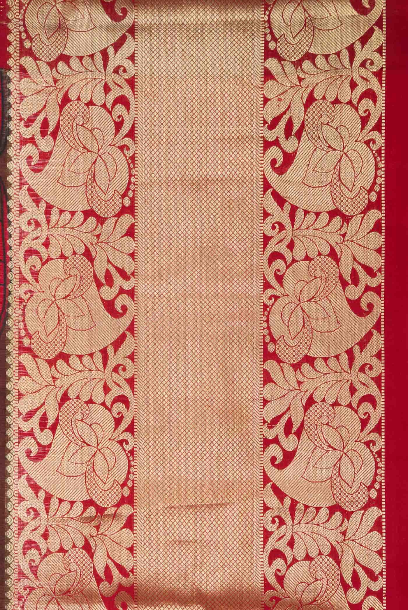 Green Kanchipuram Silk Saree - Image 6