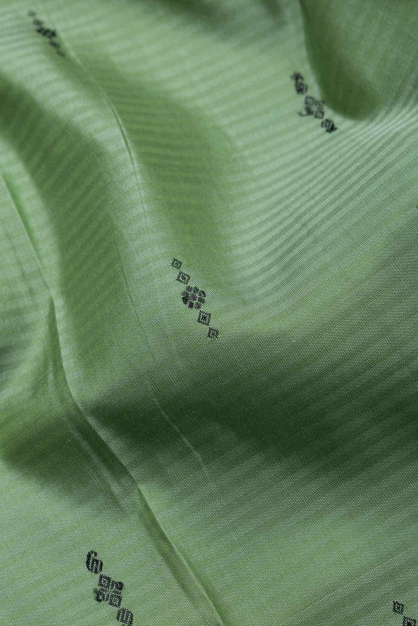 Green Kanchipuram Silk Saree - Image 3
