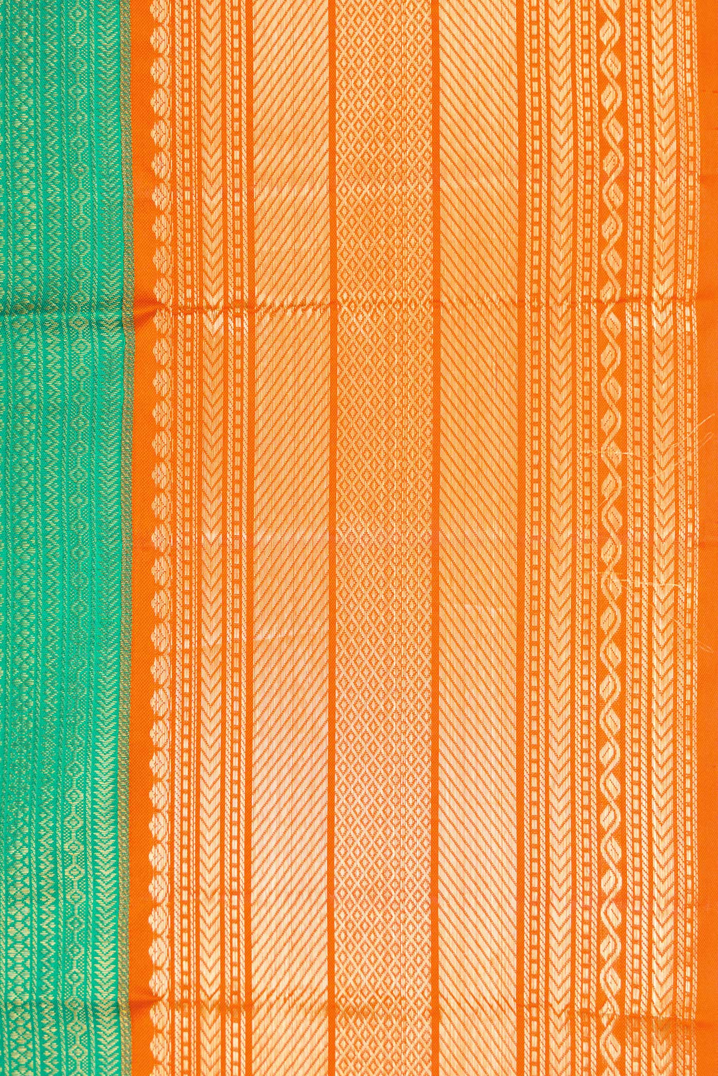 Green Kanchipuram Silk Saree - Image 3