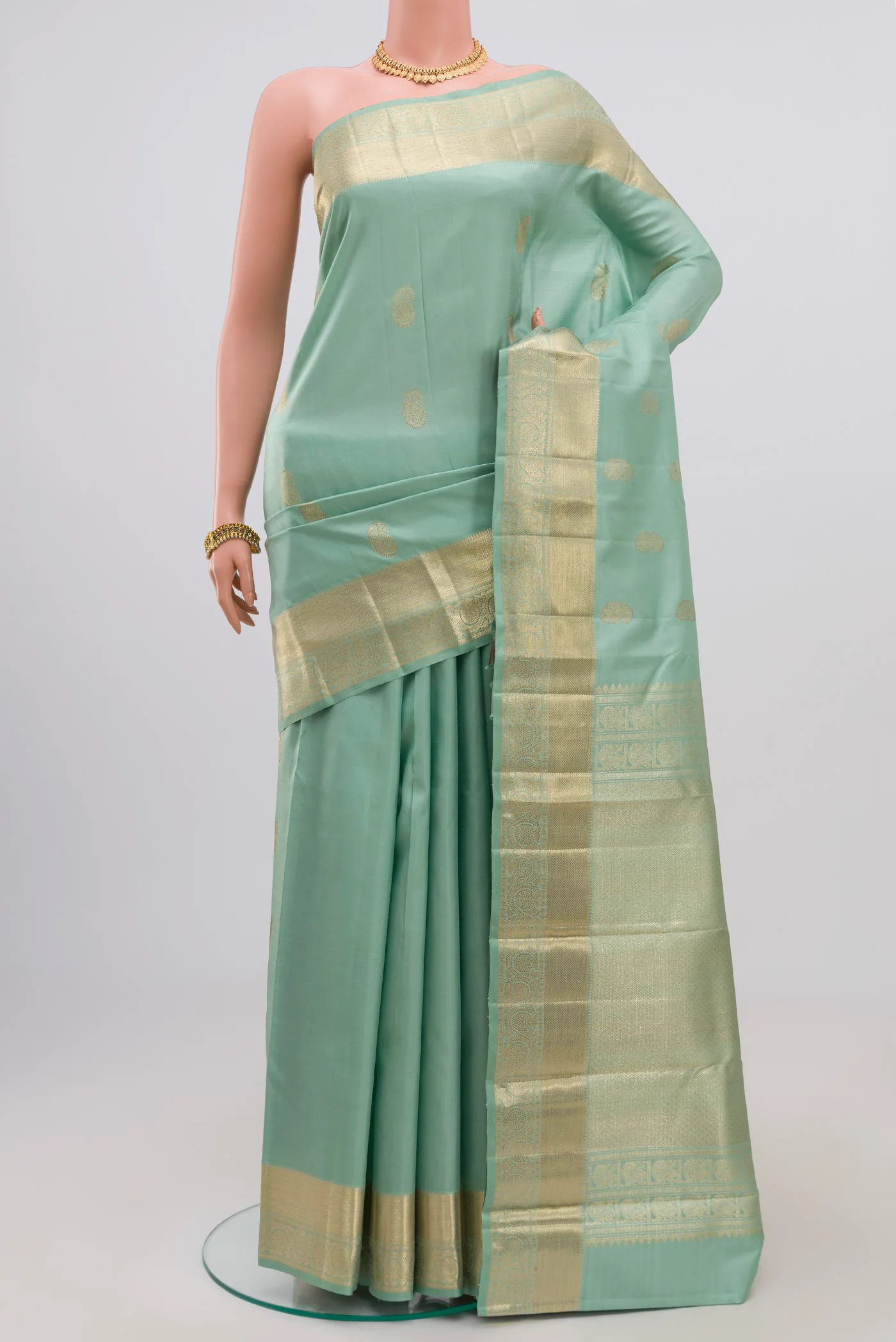 Light Blue Kanjivaram Silk Saree