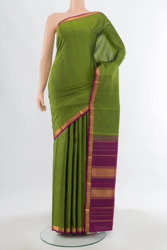 Mehandi Green Kanjivaram Silk Saree