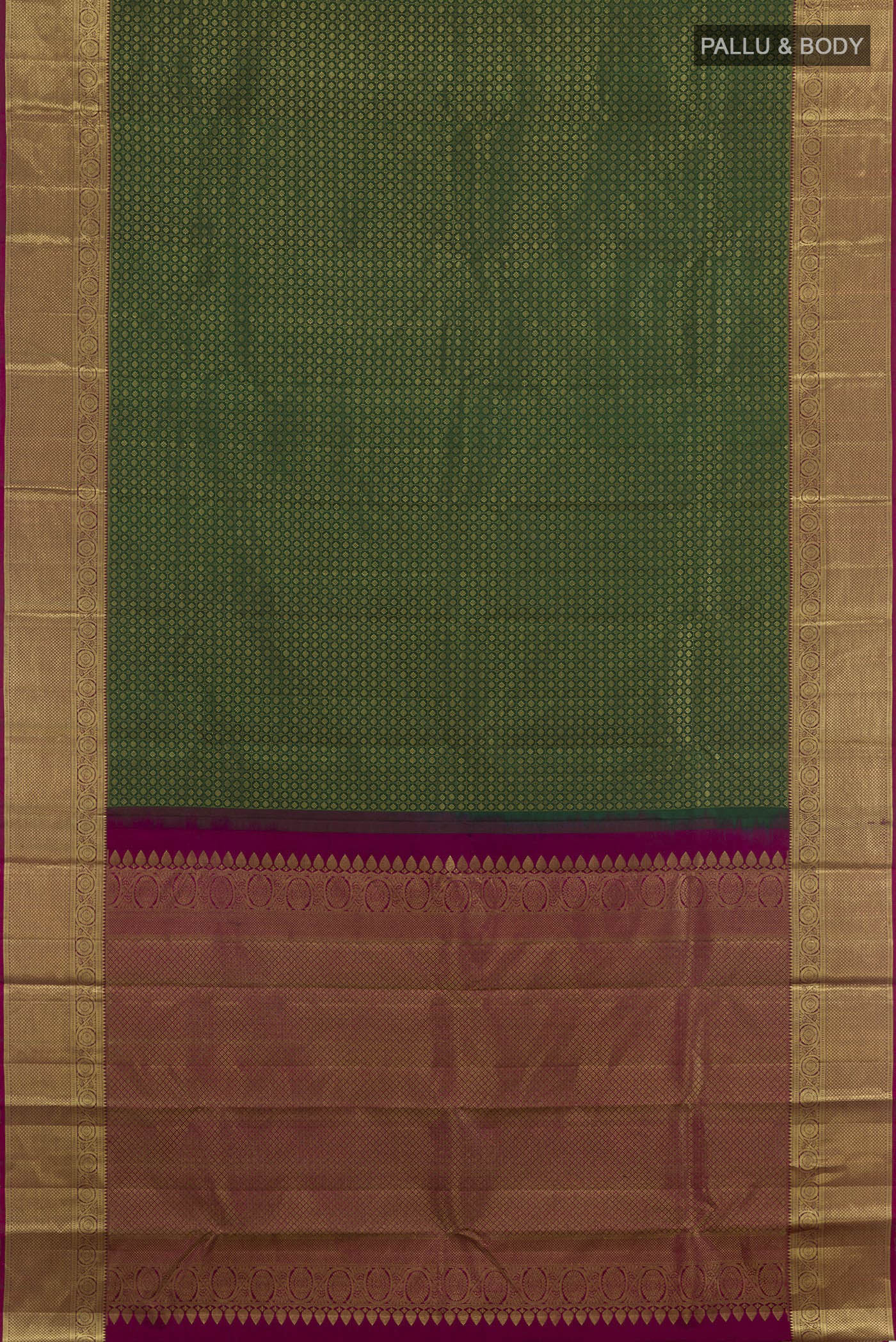 Green Kanjivaram Silk Saree - Image 3